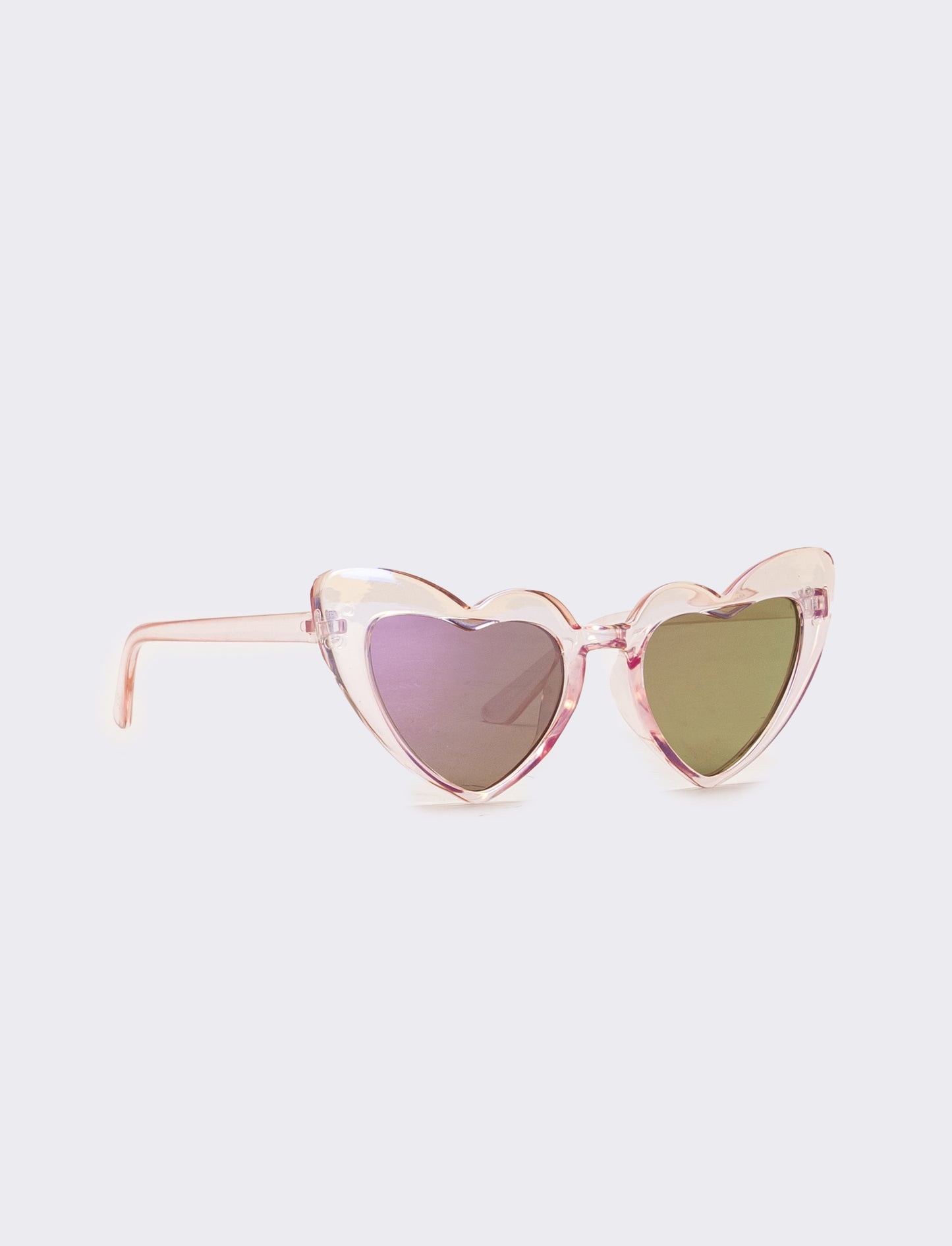 Occhiali bambina a forma di cuore con lente a specchio - Rosa