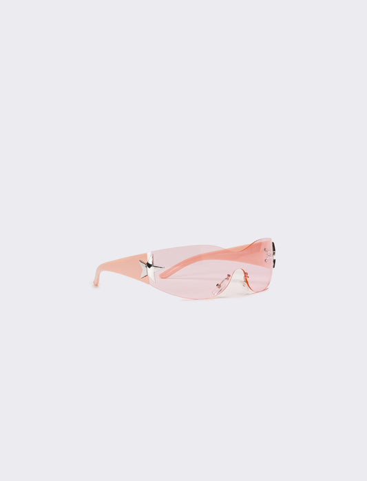 Occhiali bambina mascherina con stelle - Rosa