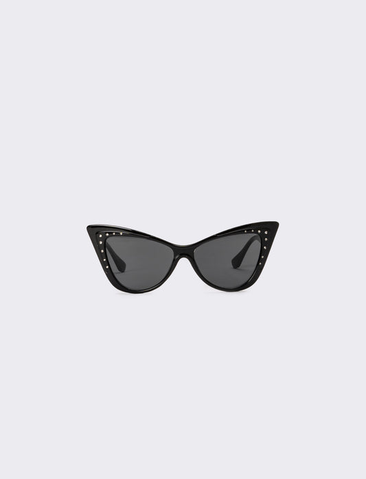 Occhiali bambina gatta con strass - Nero