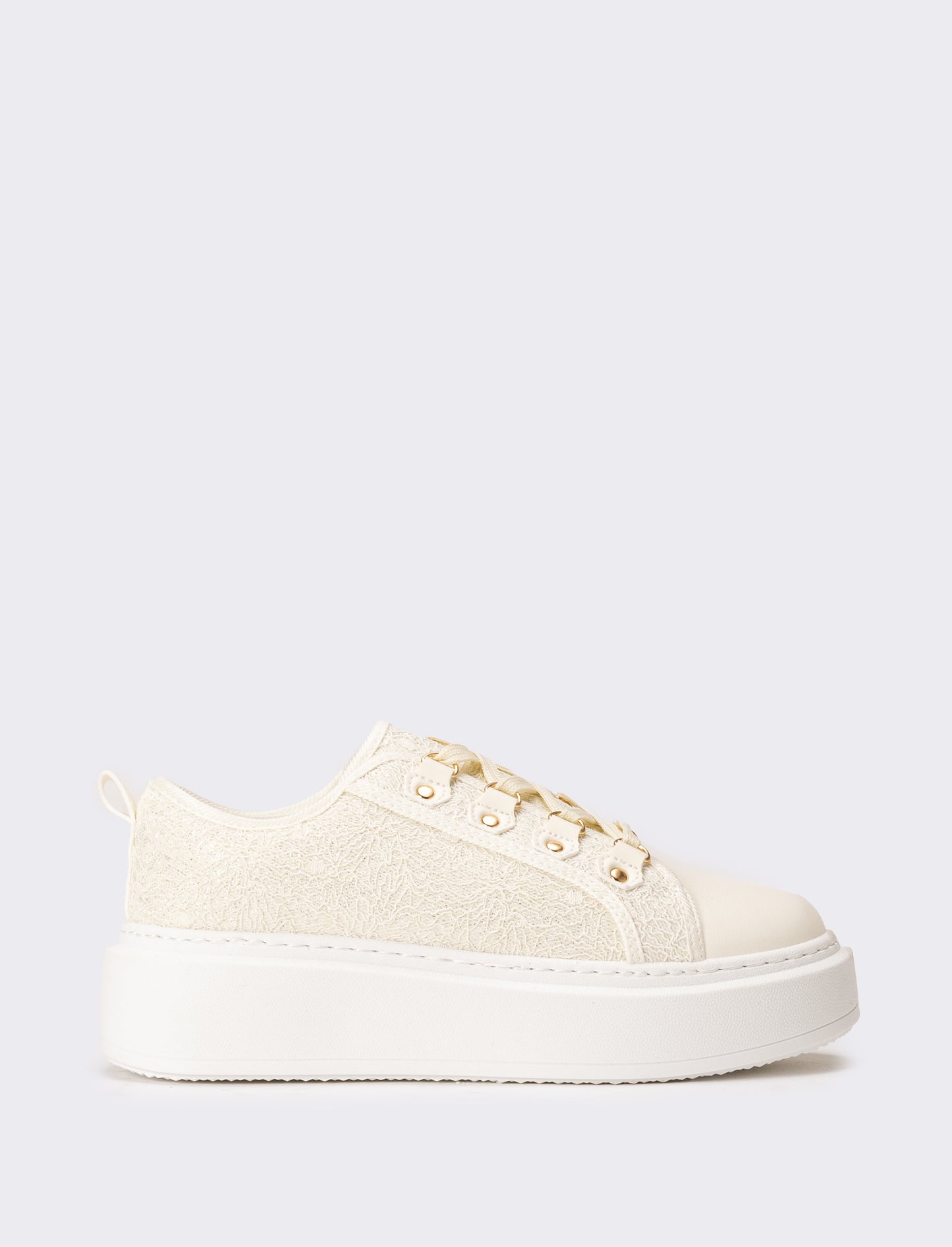 Sneakers in pizzo da donna - Beige