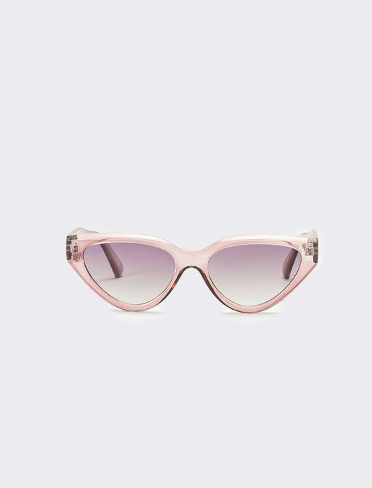 Occhiali donna a gatta trasparenti - Rosa