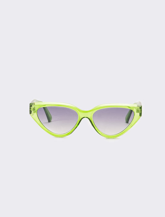 Occhiali donna a gatta trasparenti - Verde