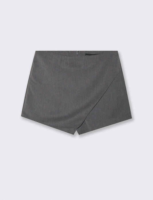 SHORT CON PANNELLO DAVANTI - Grigio mel.
