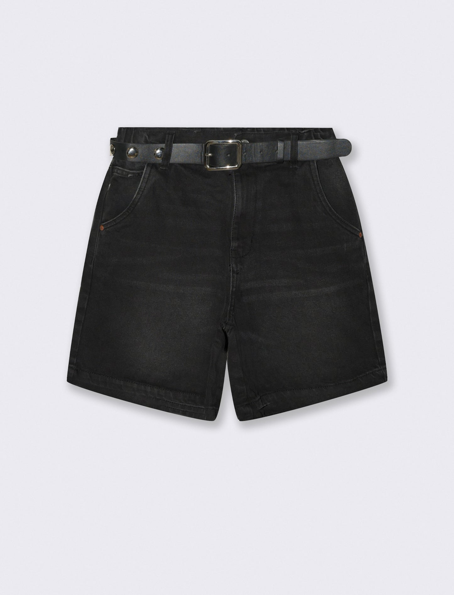 SHORT CON CINTURA - Nero