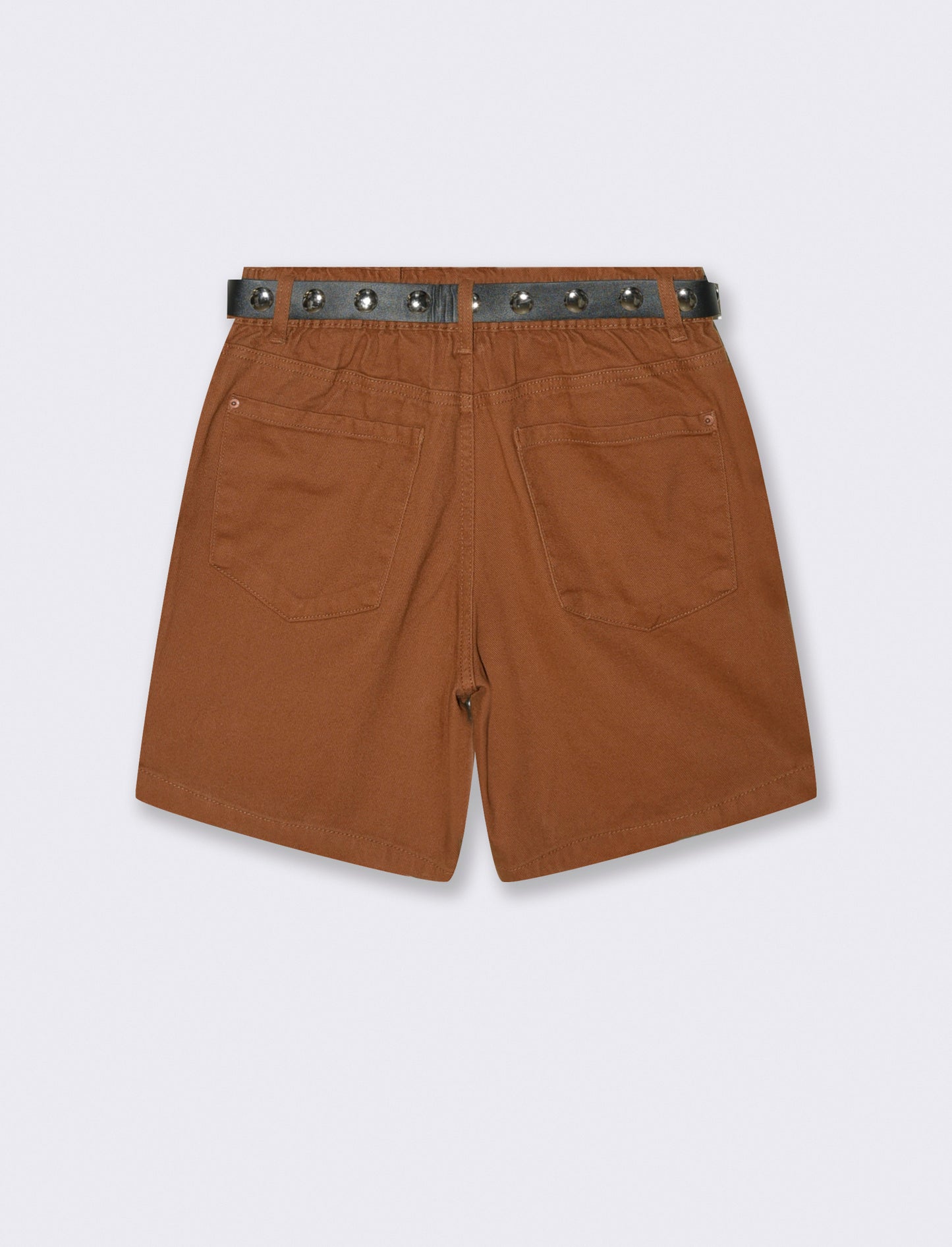 SHORT CON CINTURA - Cognac