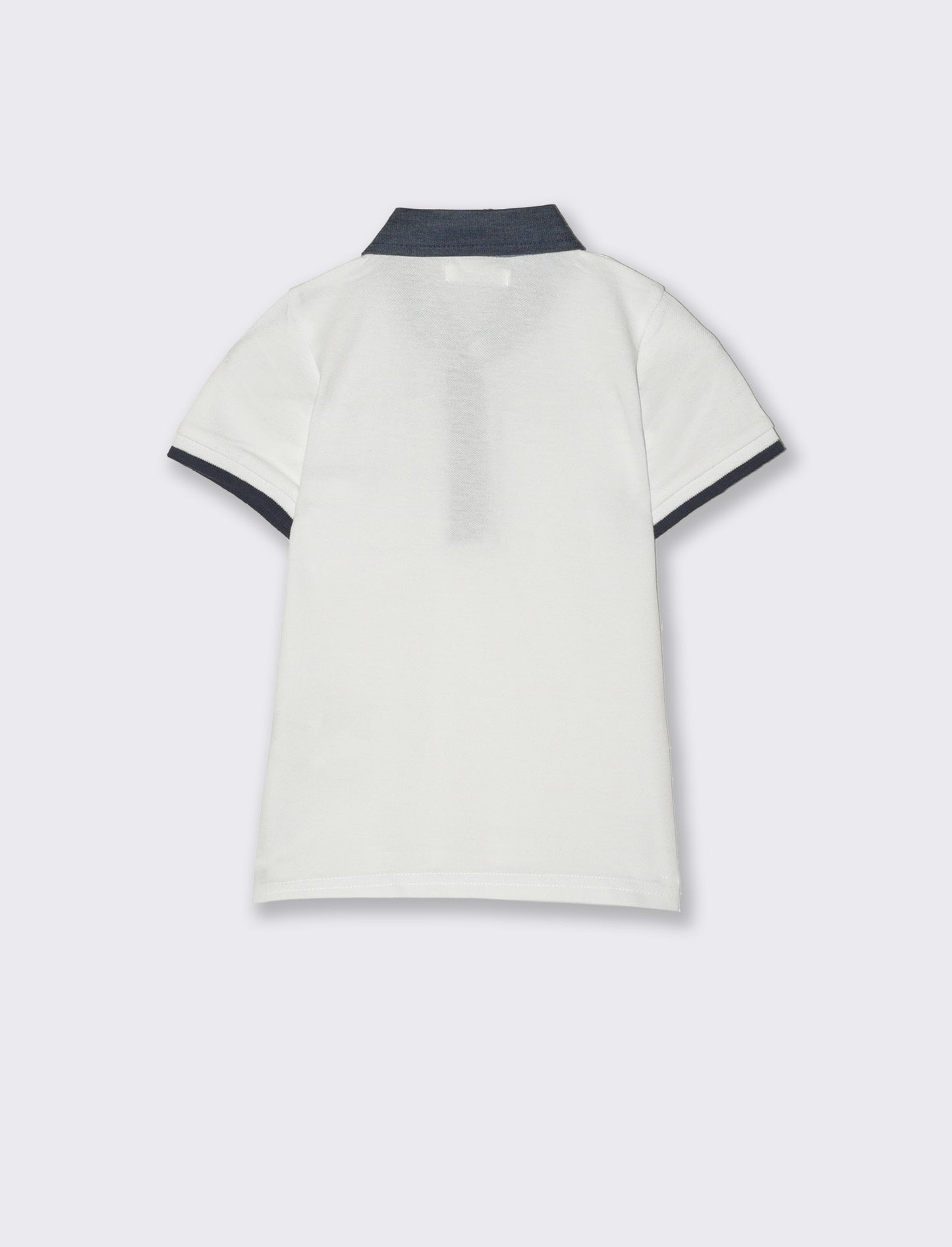 Polo con inserti a contrasto da neonato - Bianco
