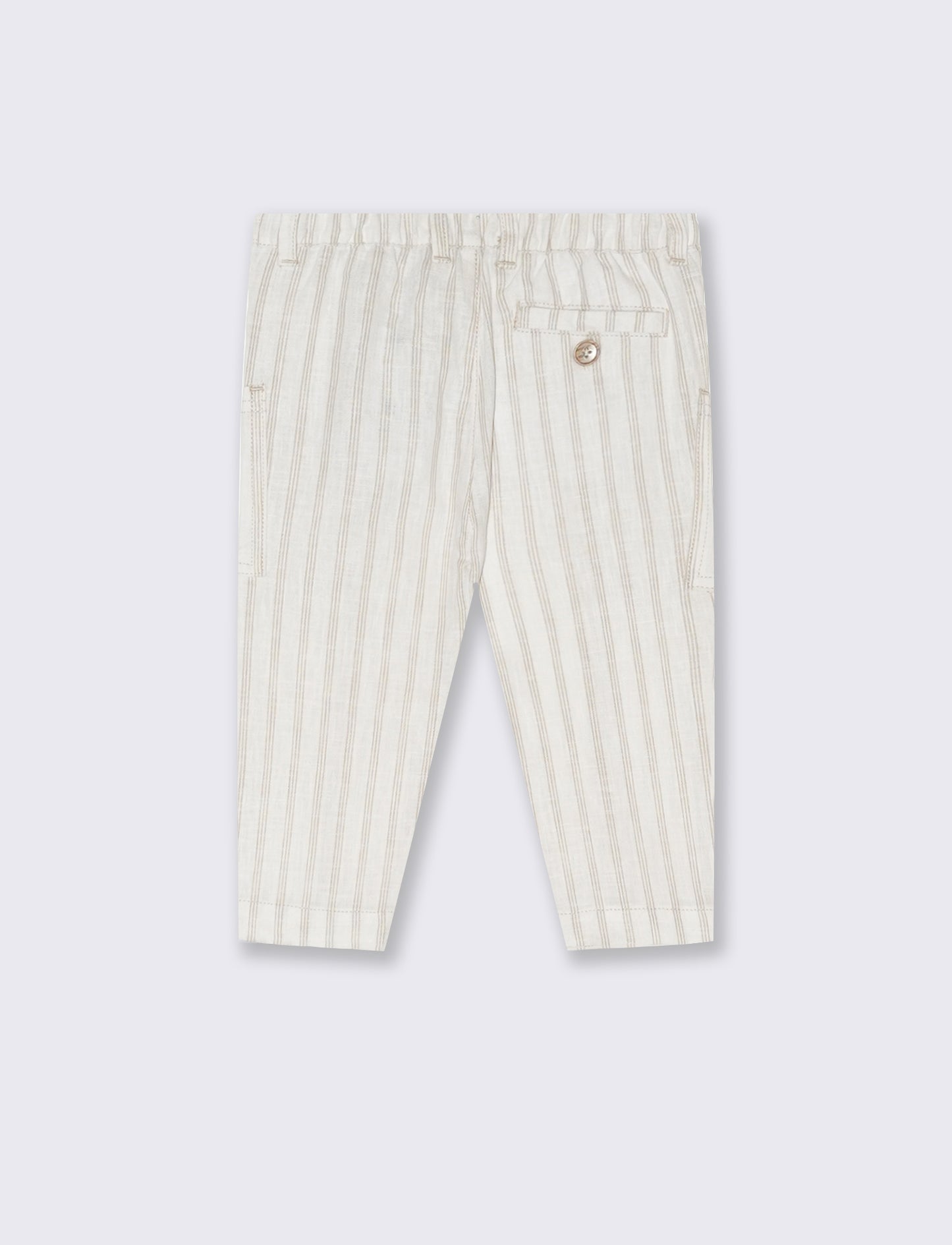 Pantalone rigato da neonato - Beige