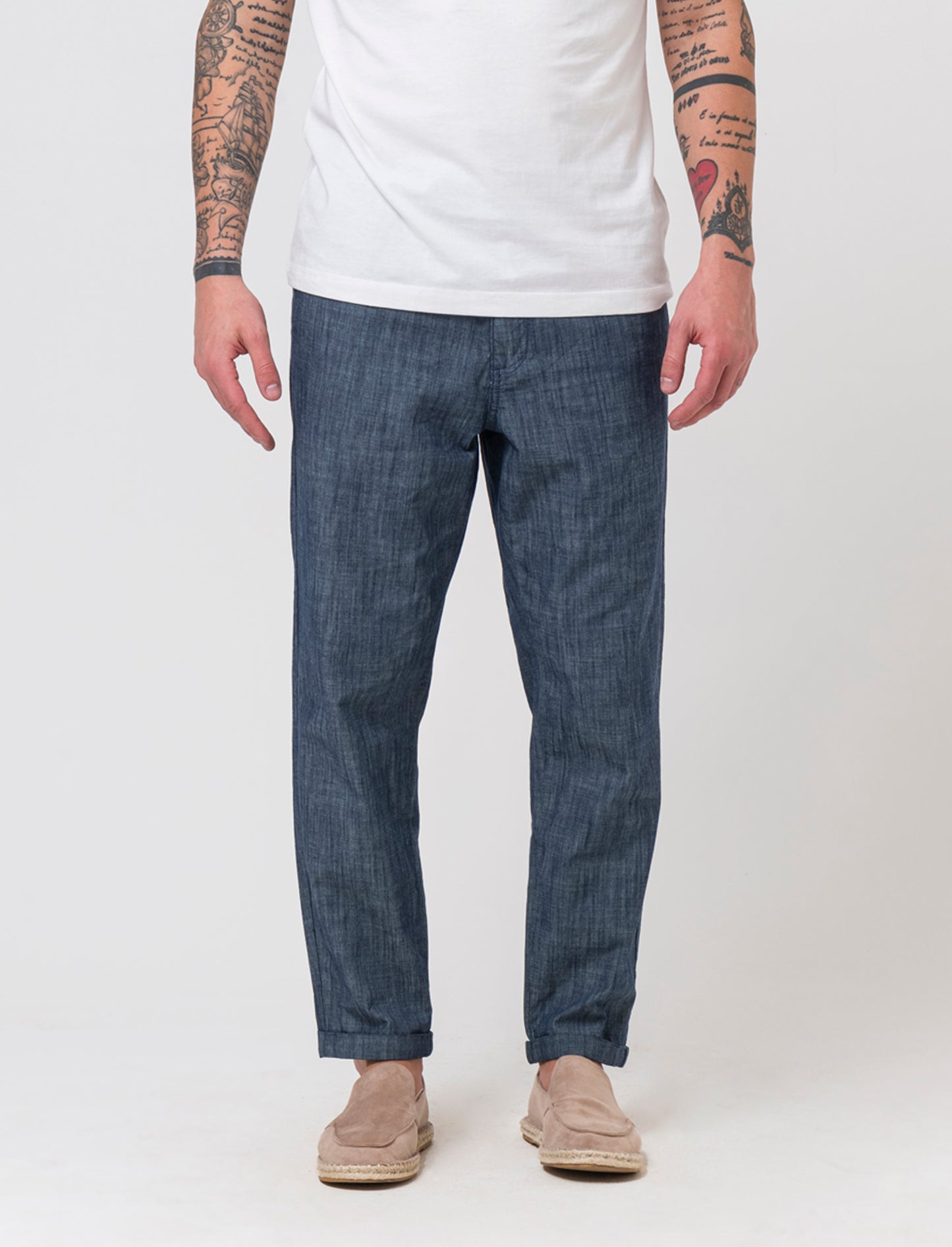 Pantaloni jogger effetto denim da uomo - Denim
