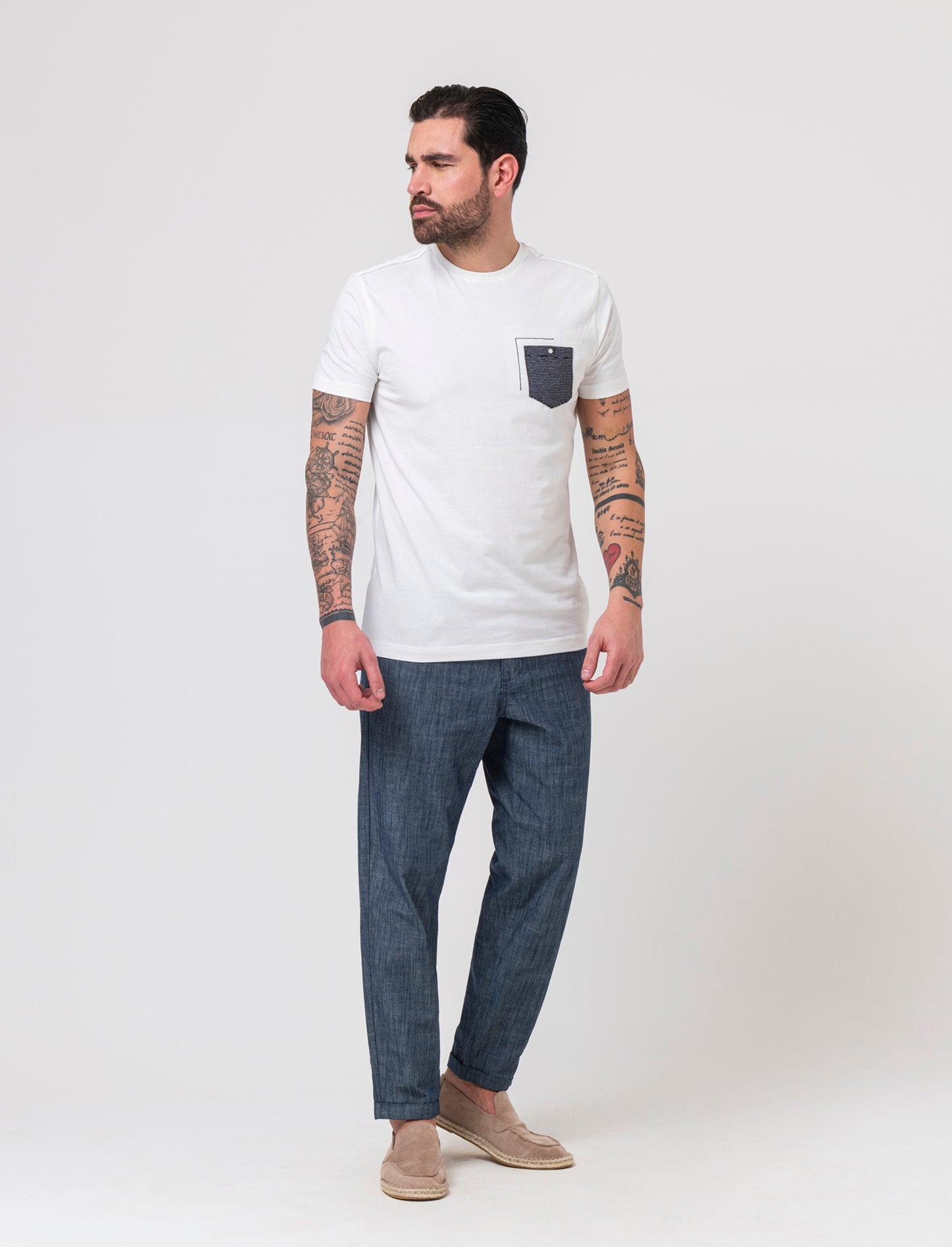 Pantaloni jogger effetto denim da uomo - Denim