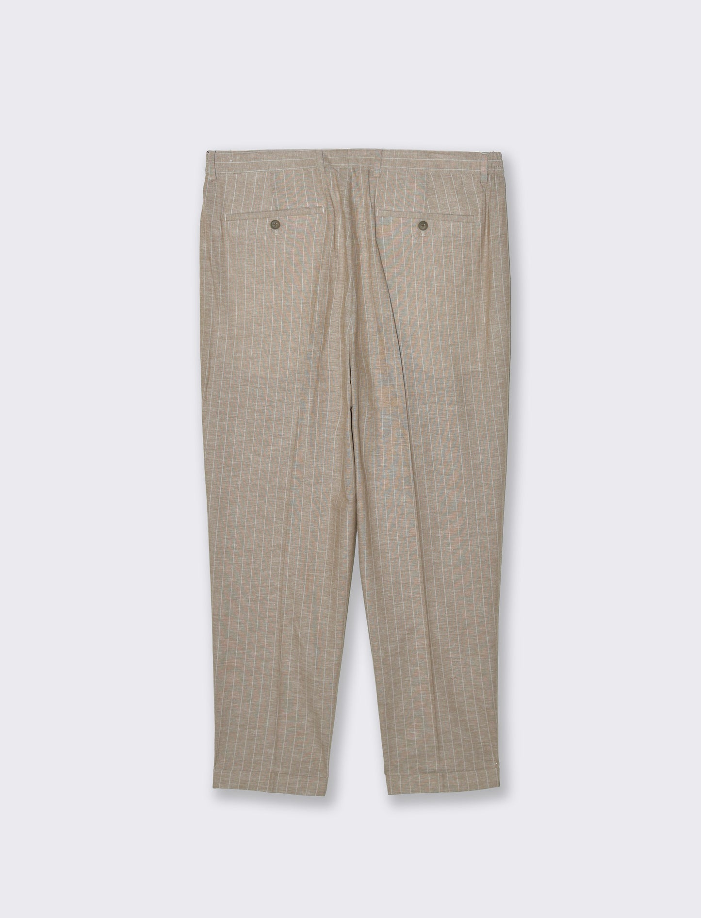 Pantaloni da completo tessuto linen blend da uomo - Beige