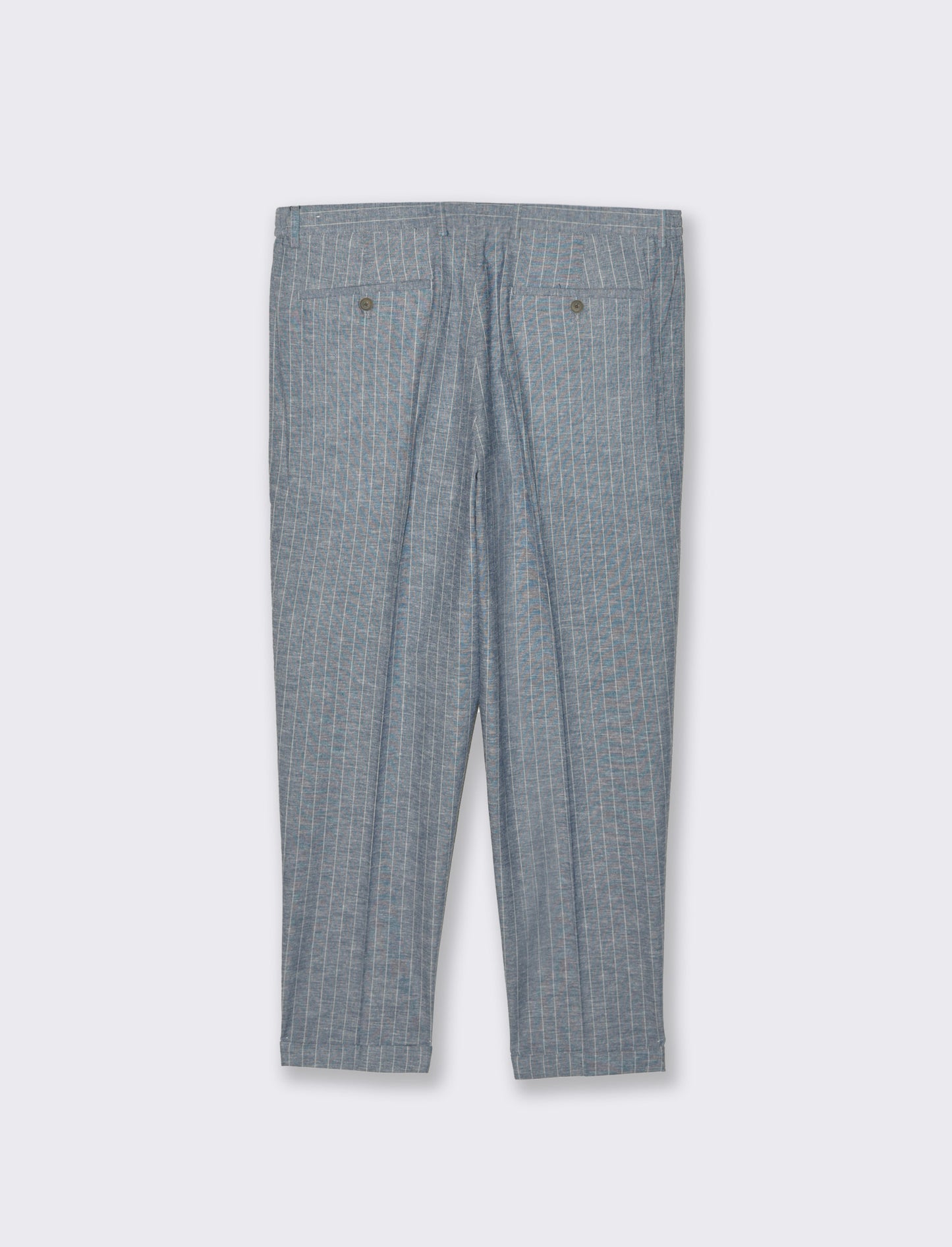 Man's linen blend suit trousers - Blue