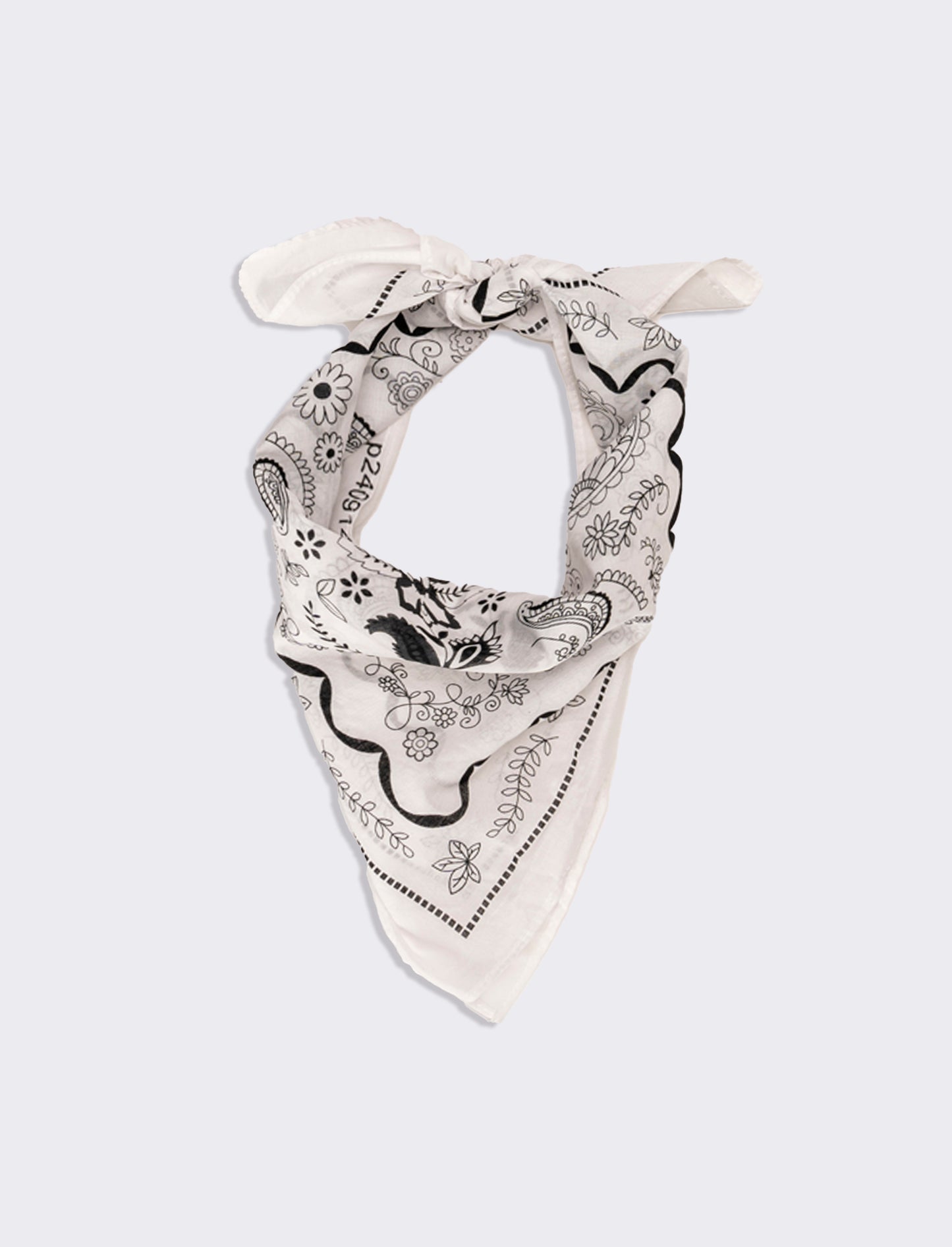 Foulard uomo 50x50cm 100% cotone bandana - Bianco sporco