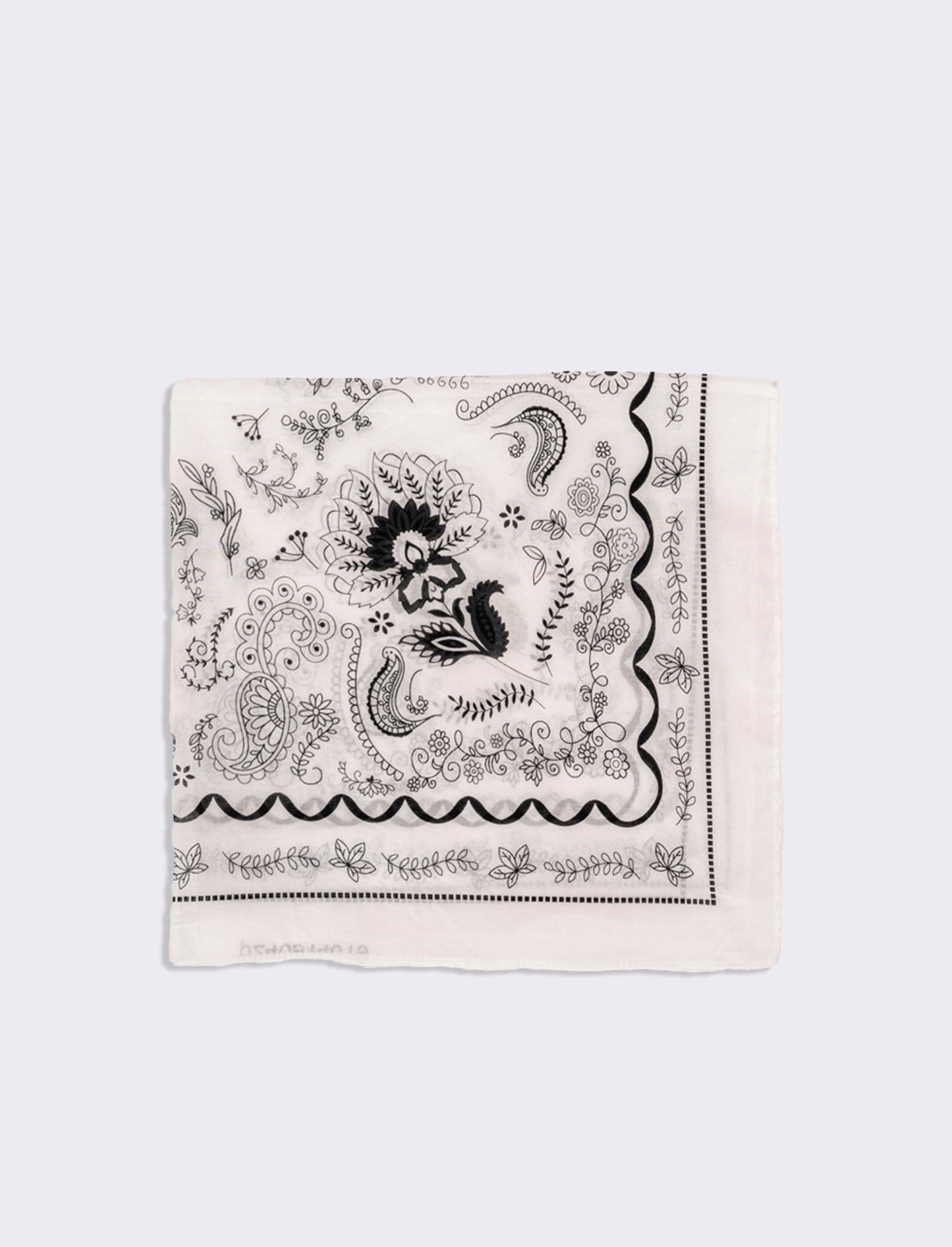Foulard uomo 50x50cm 100% cotone bandana - Bianco sporco