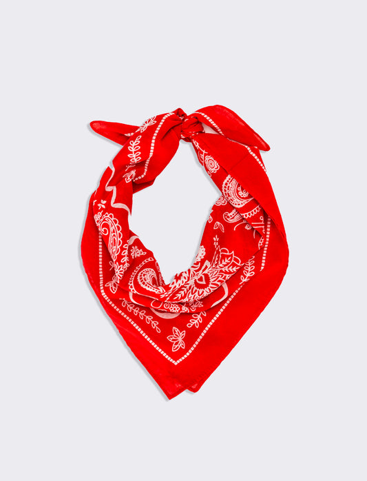 Foulard uomo 50x50cm 100% cotone bandana - Rosso