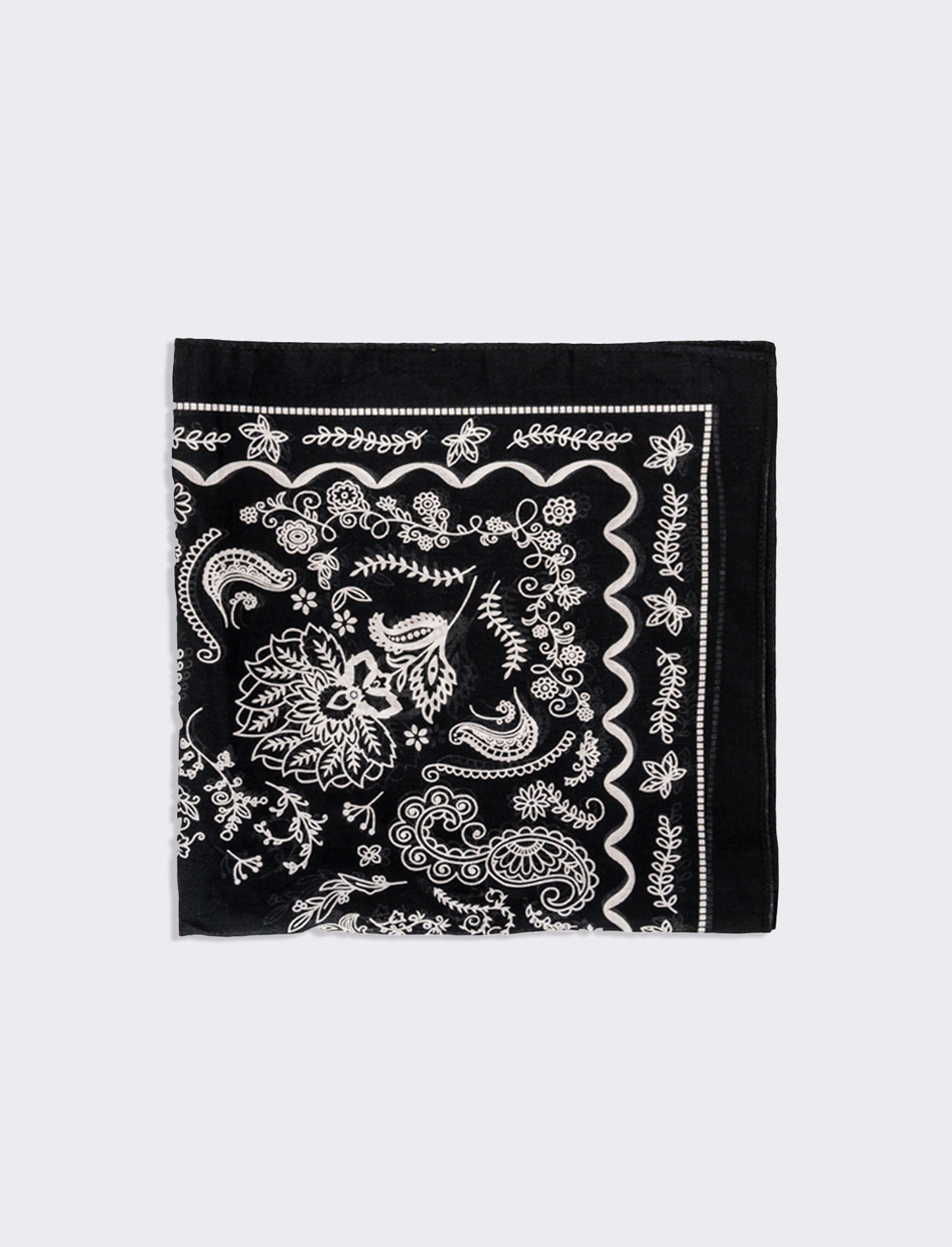 Foulard uomo 50x50cm 100% cotone bandana - Nero