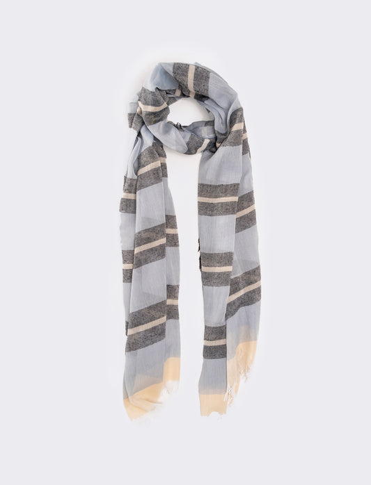 Foulard uomo righe larghe - Denim