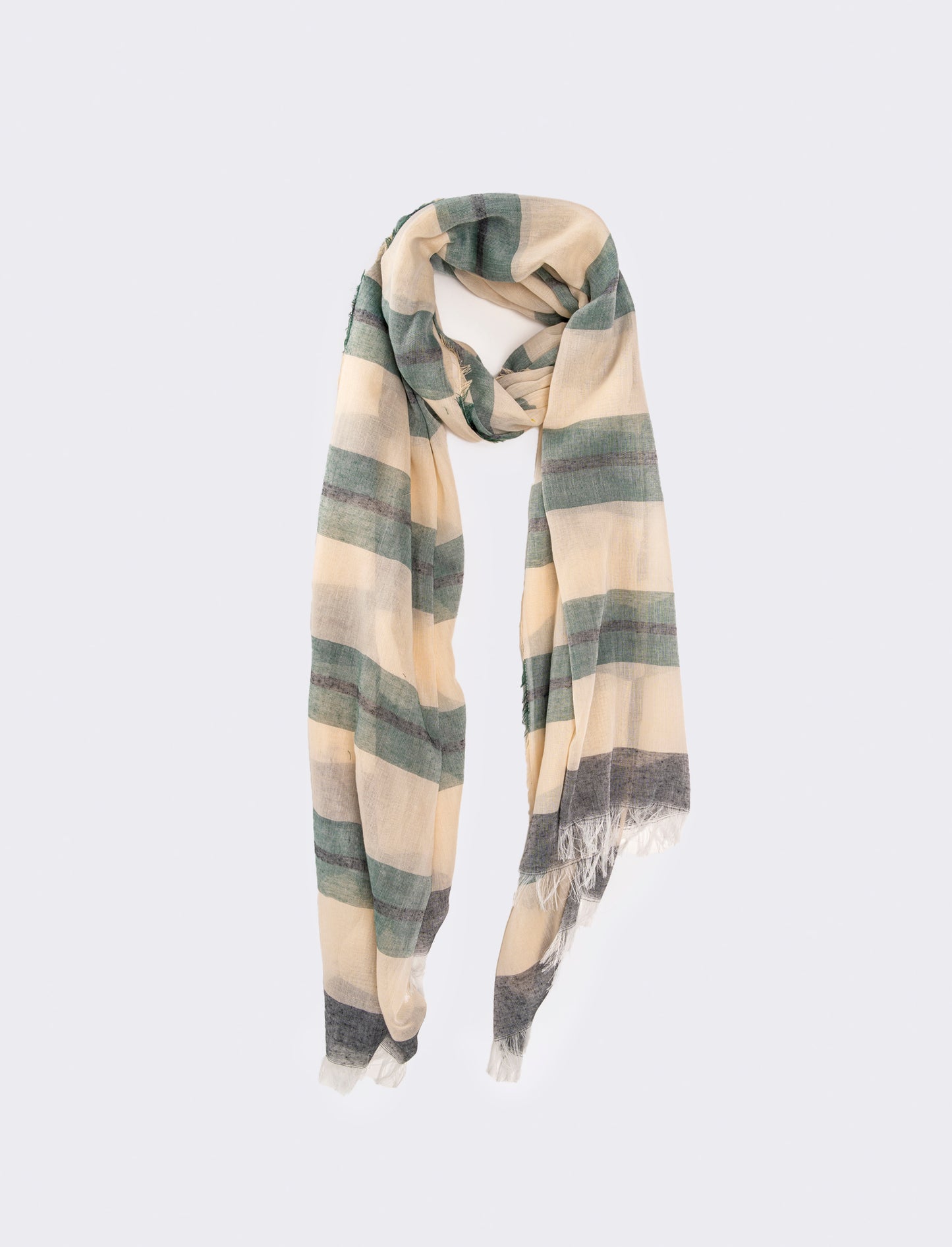 Foulard uomo righe larghe - Beige