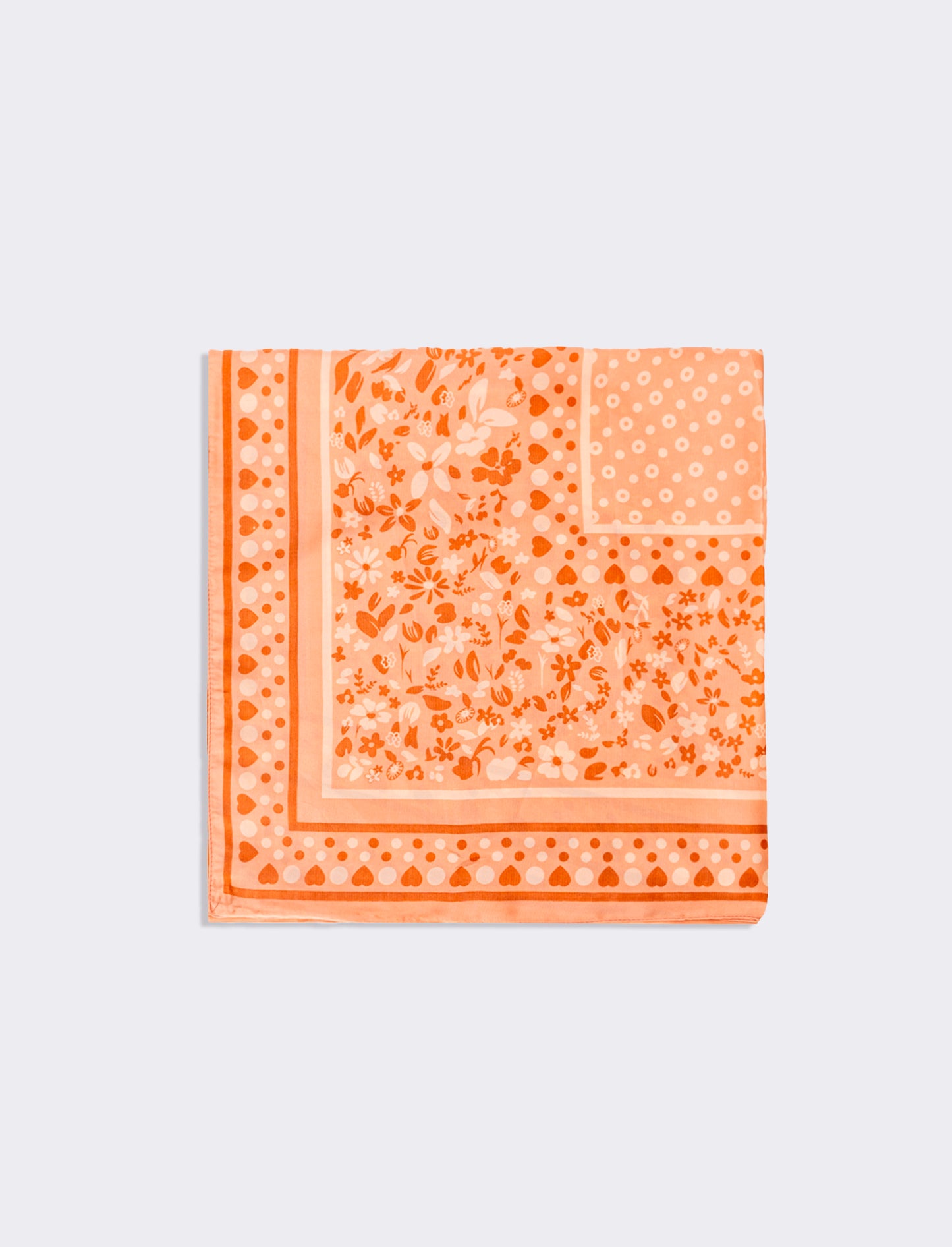 Foulard donna stampe pois 70x70 - Rosa