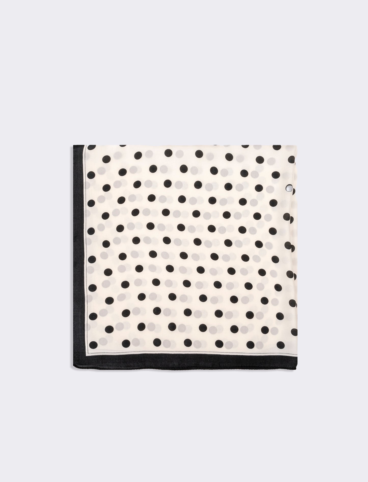 Foulard donna stampe pois 70x70 - Bianco