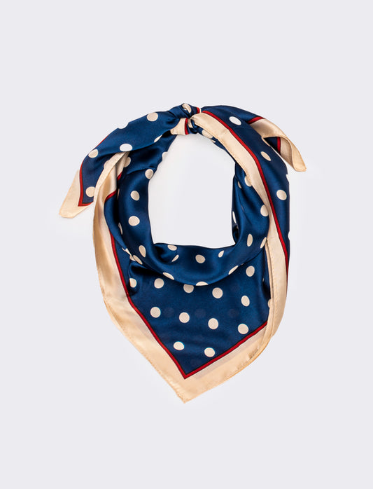 Foulard donna stampe pois 70x70 - Beige