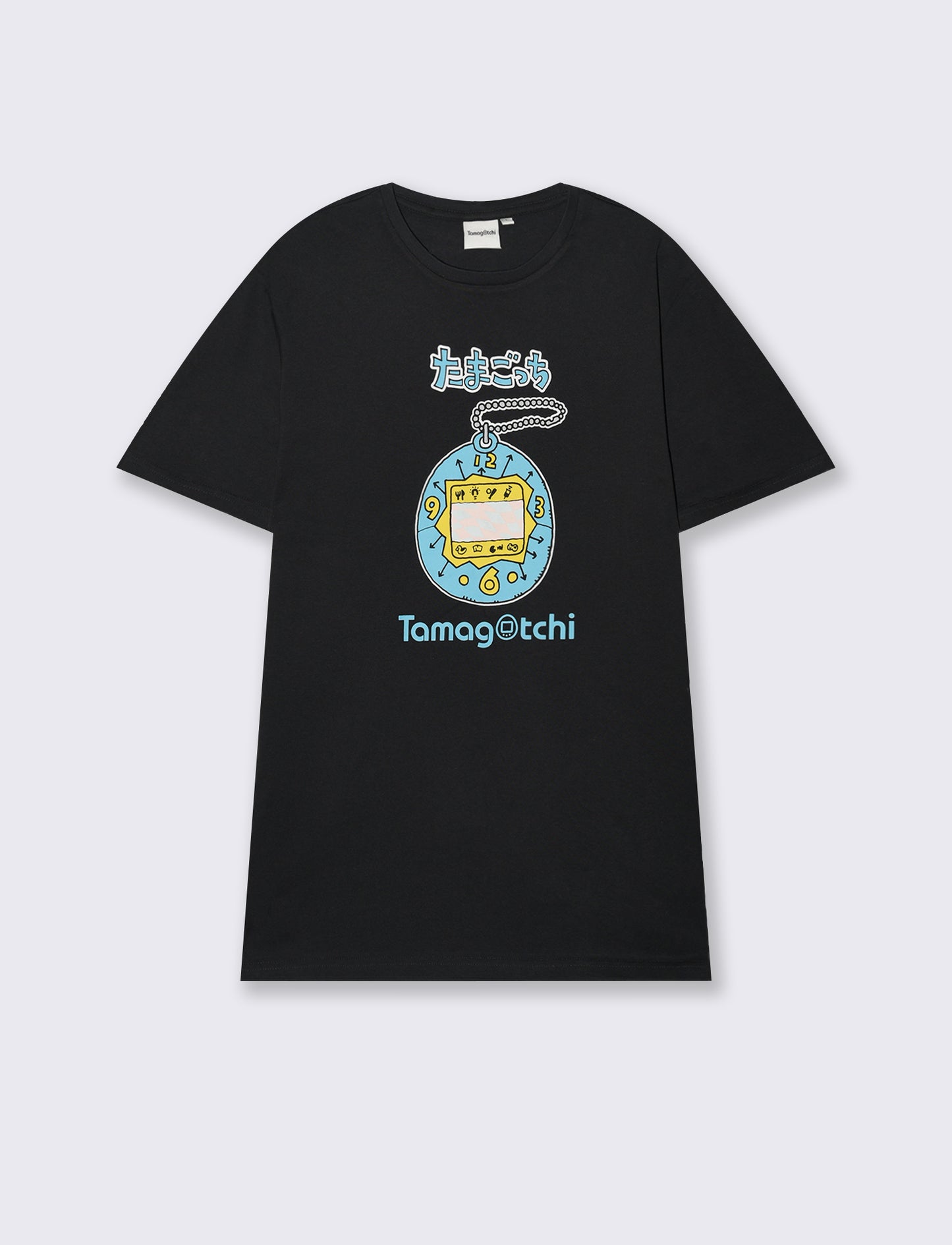 T-shirt stampa tamagotchi da uomo - Nero