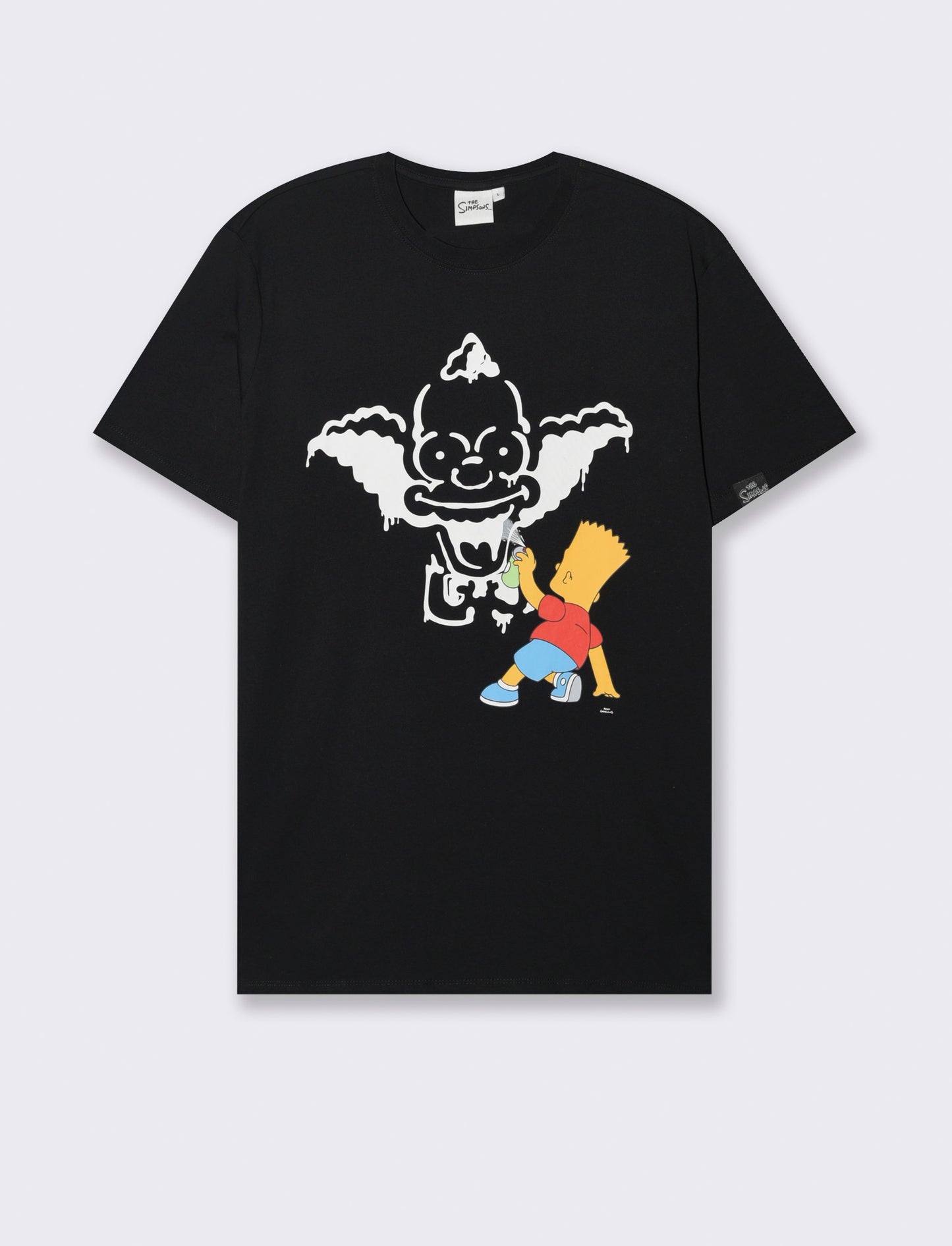 T-shirt stampa simpsons da uomo - Nero