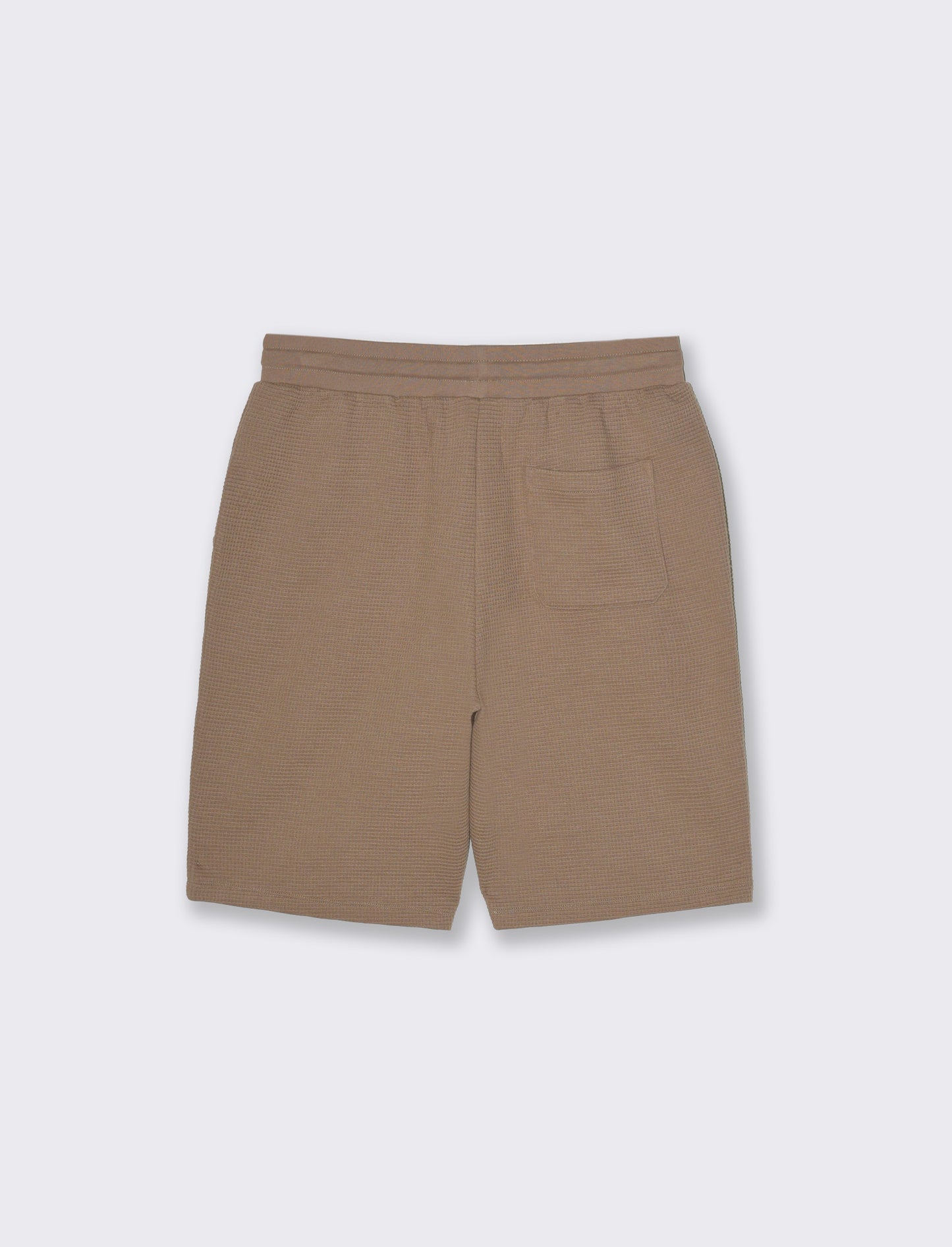 Bermuda jogger struttura waffle da uomo - Grigio tortora
