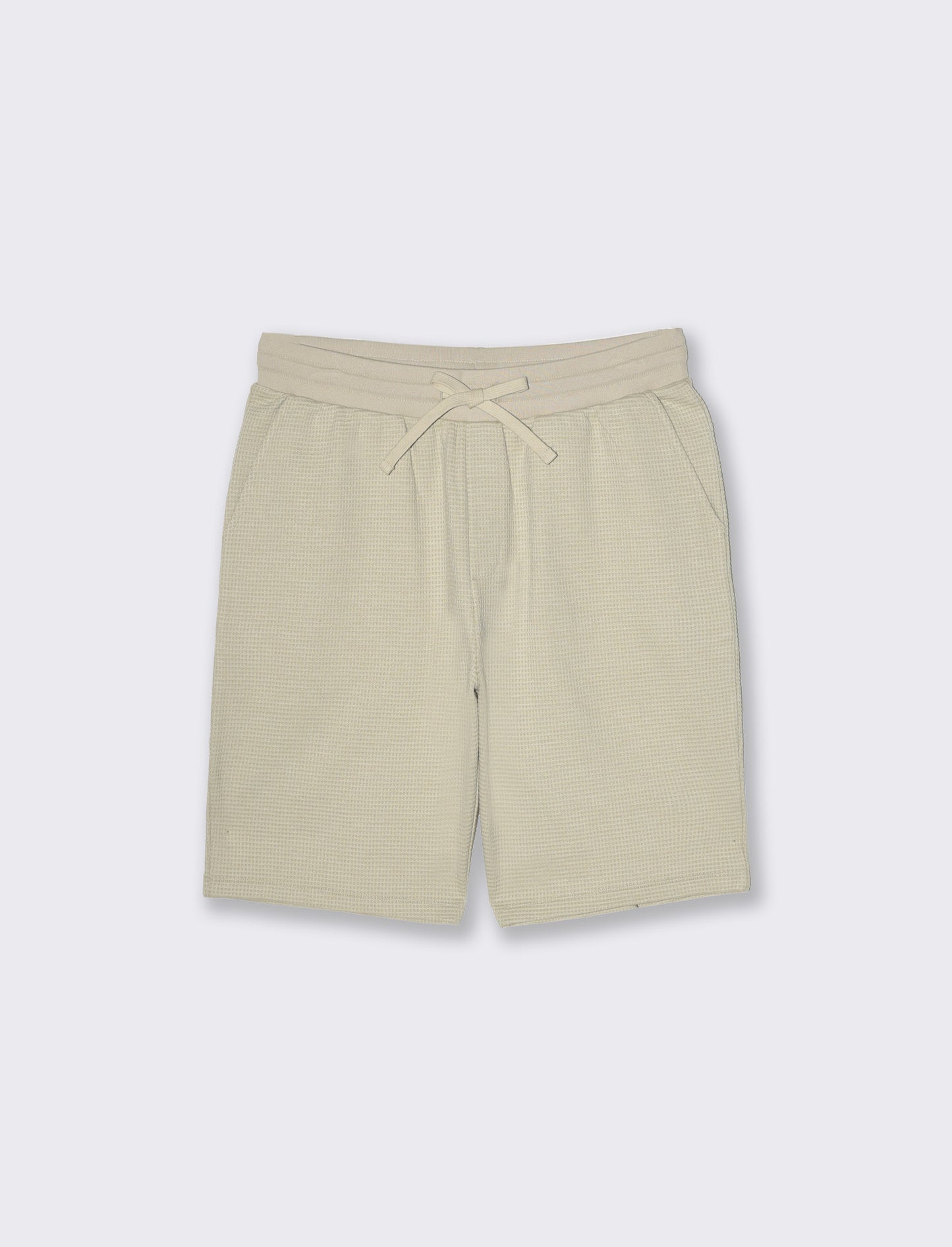 Bermuda jogger struttura waffle da uomo - Grigio ghiaccio