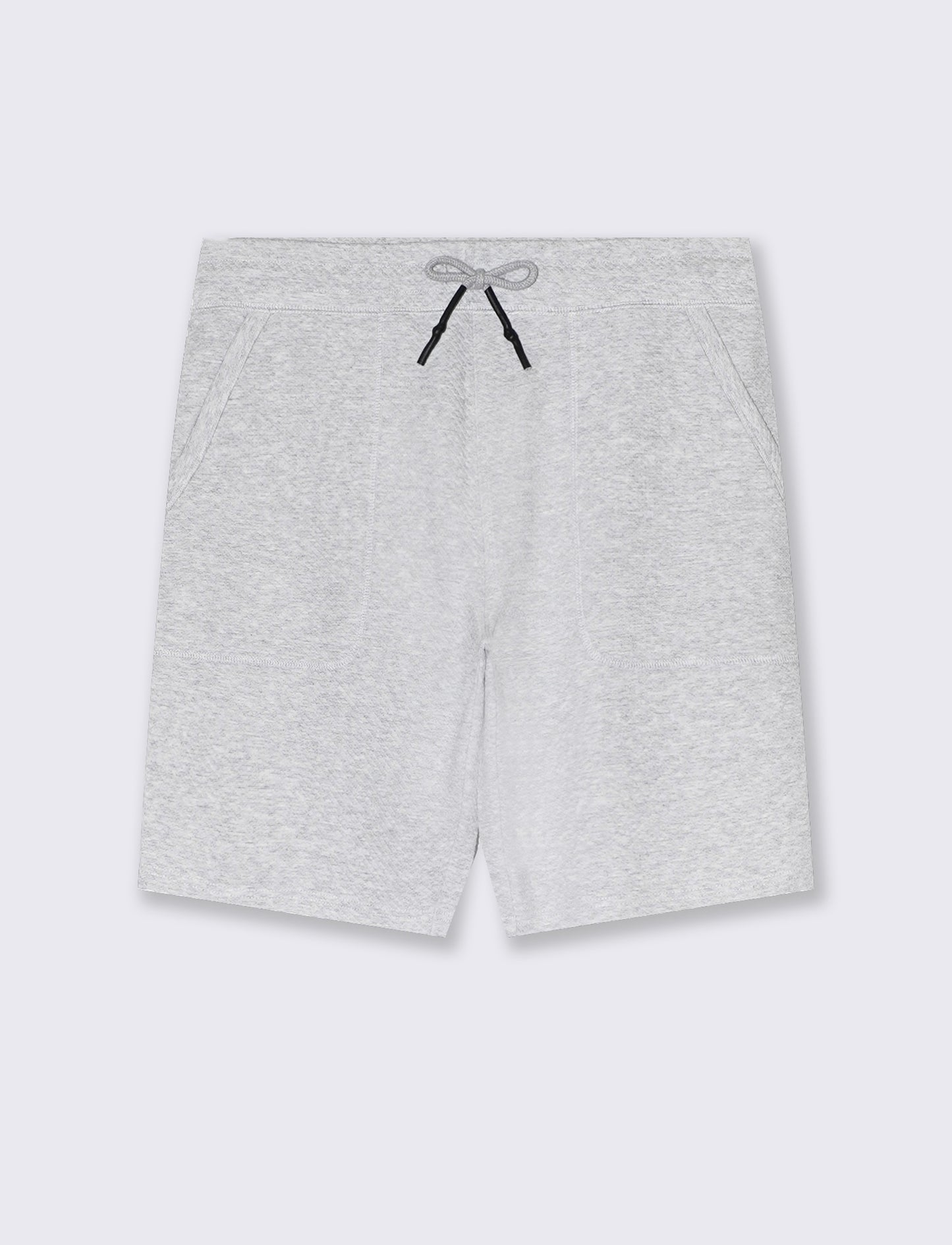 Man's waffle structure bermuda jogger shorts - Grey