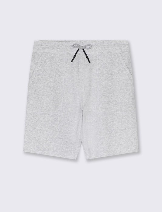 Man's waffle structure bermuda jogger shorts - Grey