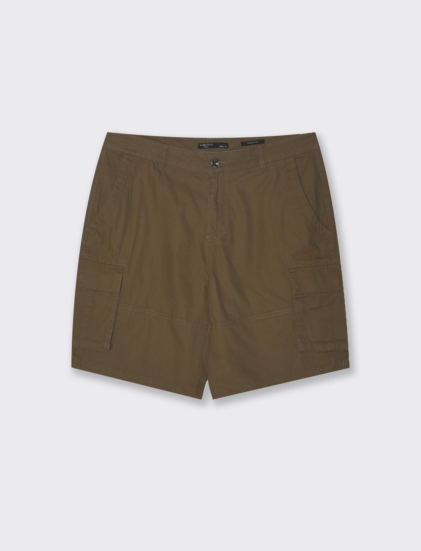 Bermuda cargo in tessuto ripstop da uomo - Verde kaki