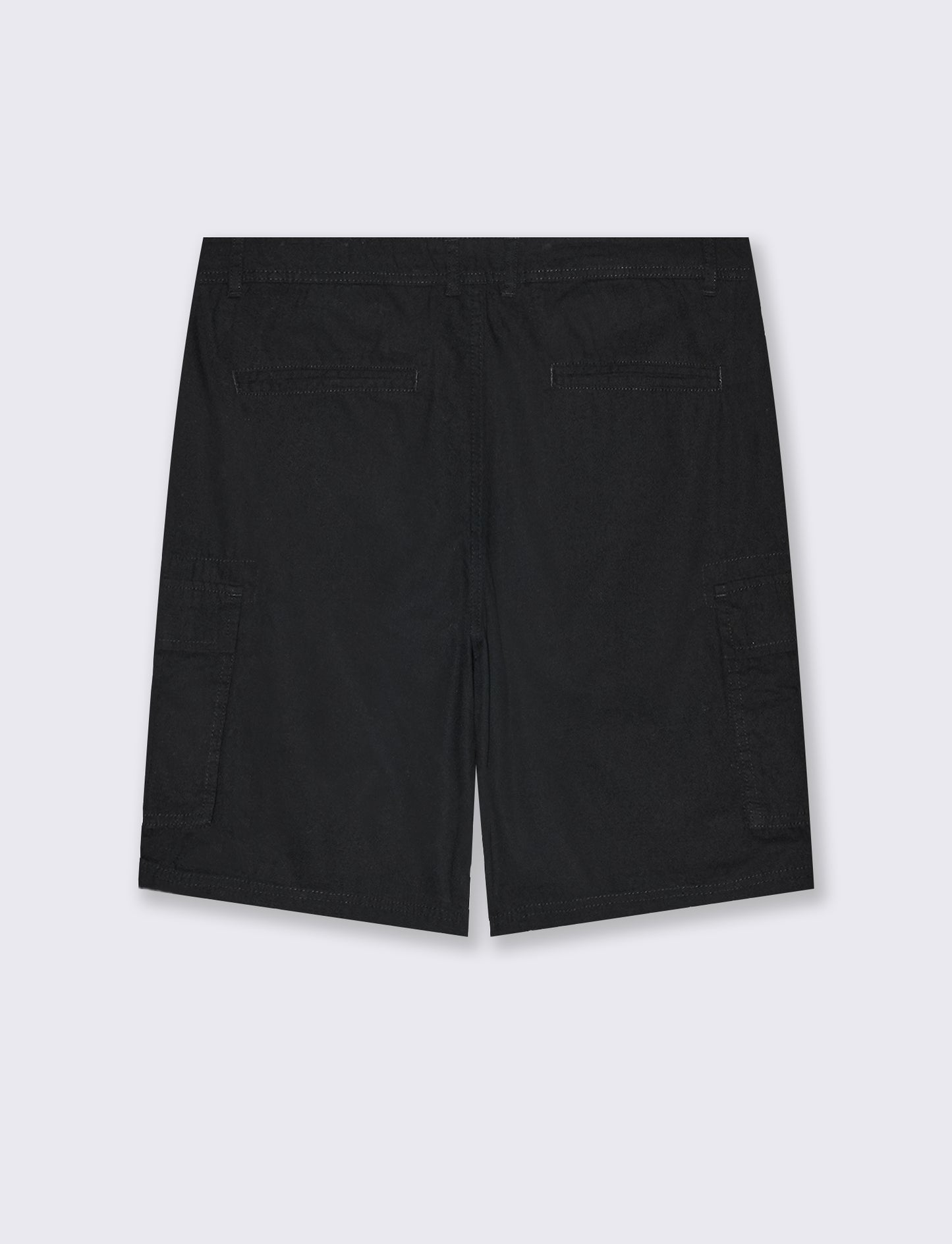 Bermuda cargo in tessuto ripstop da uomo - Nero