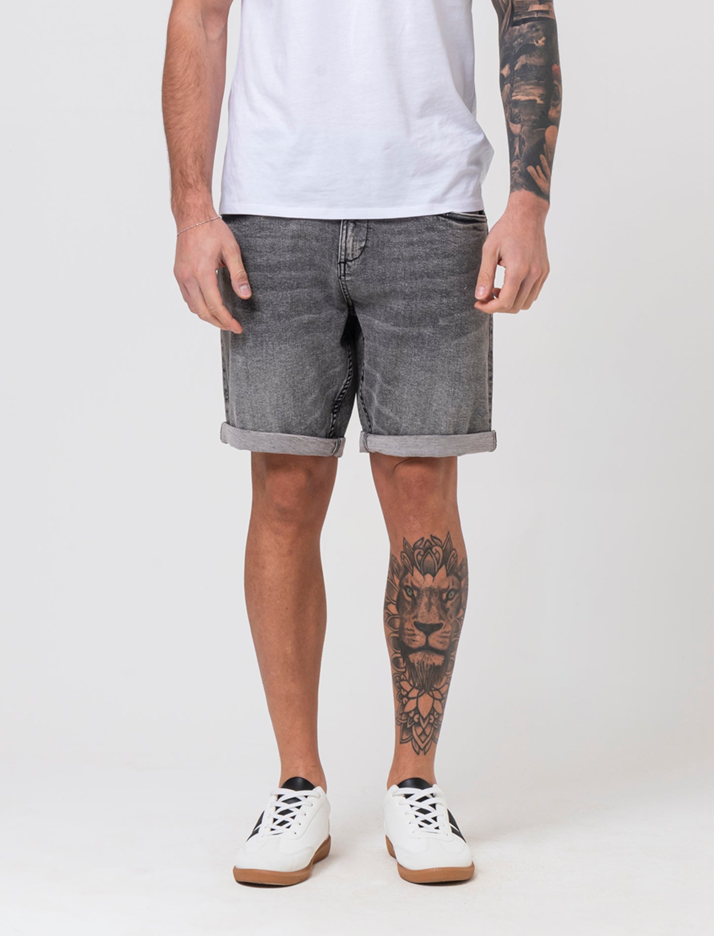 Bermuda jeans regular fit: da uomo - Grigio