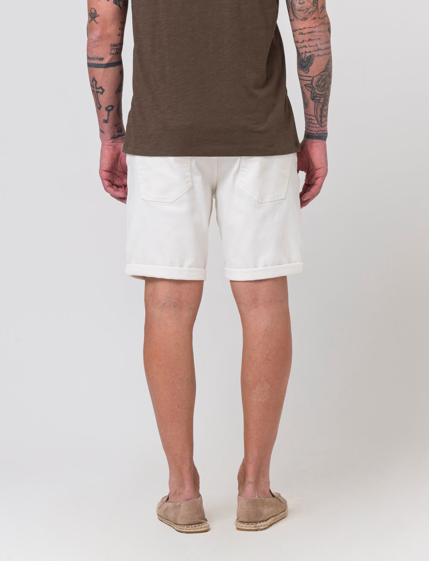 Bermuda jeans regular fit: da uomo - Bianco