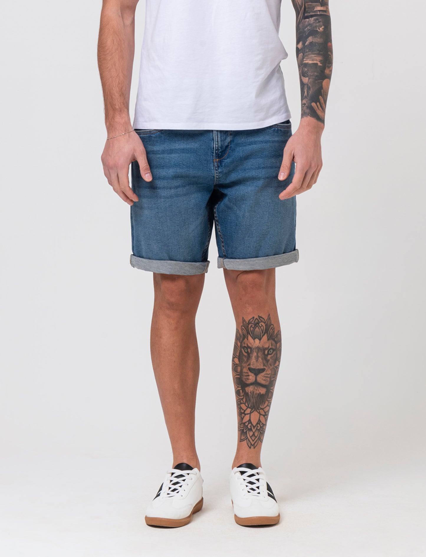 Bermuda jeans regular fit: da uomo - Denim
