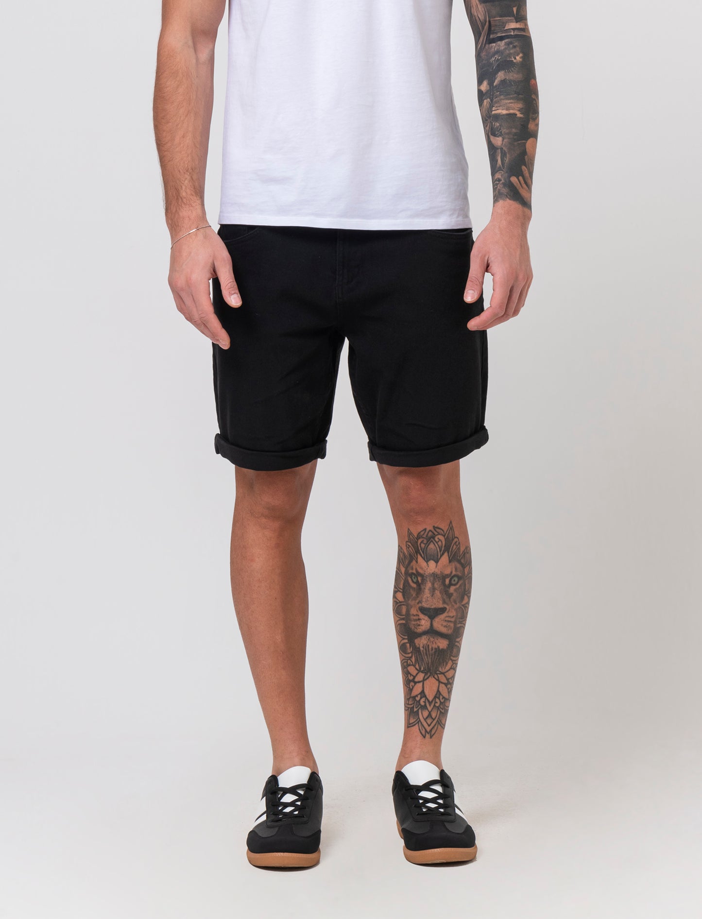 Bermuda jeans regular fit: da uomo - Nero