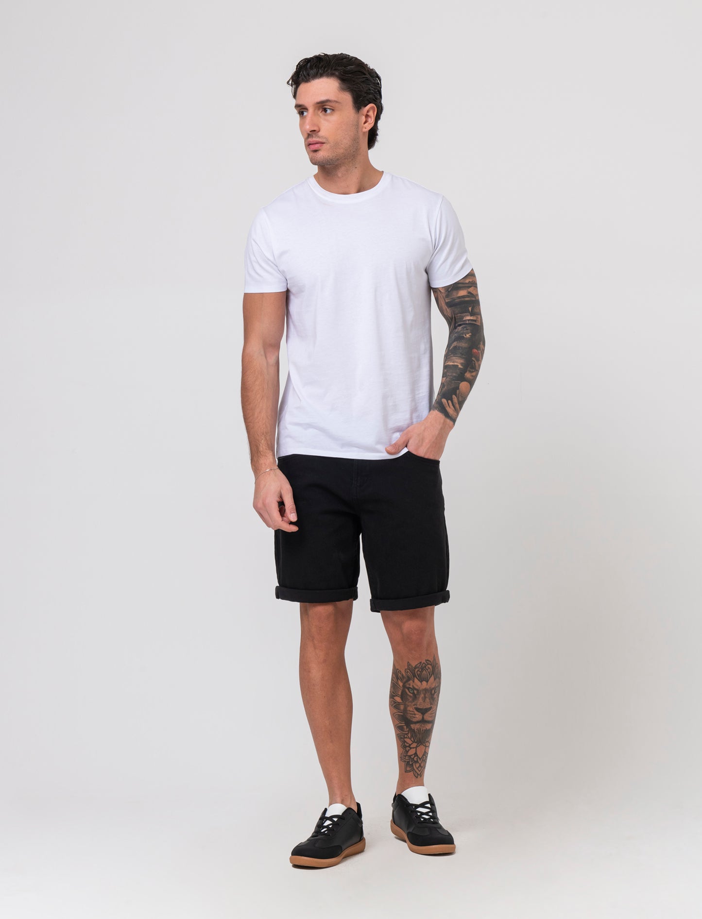 Bermuda jeans regular fit: da uomo - Nero