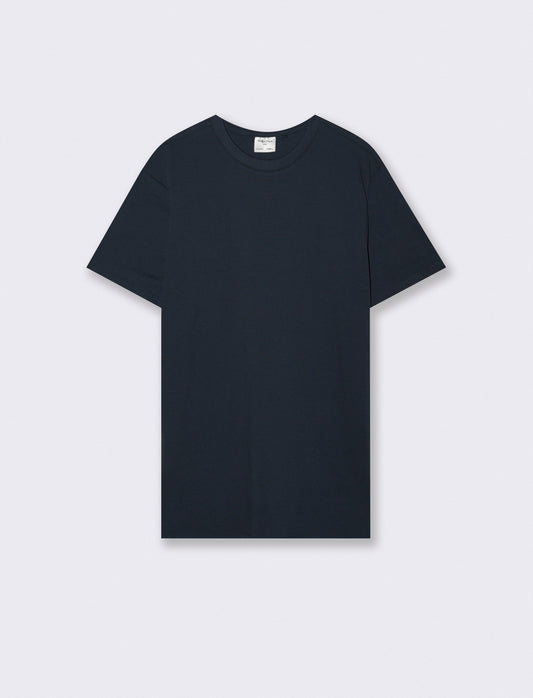 T-shirt girocollo in piquet premium - Blu