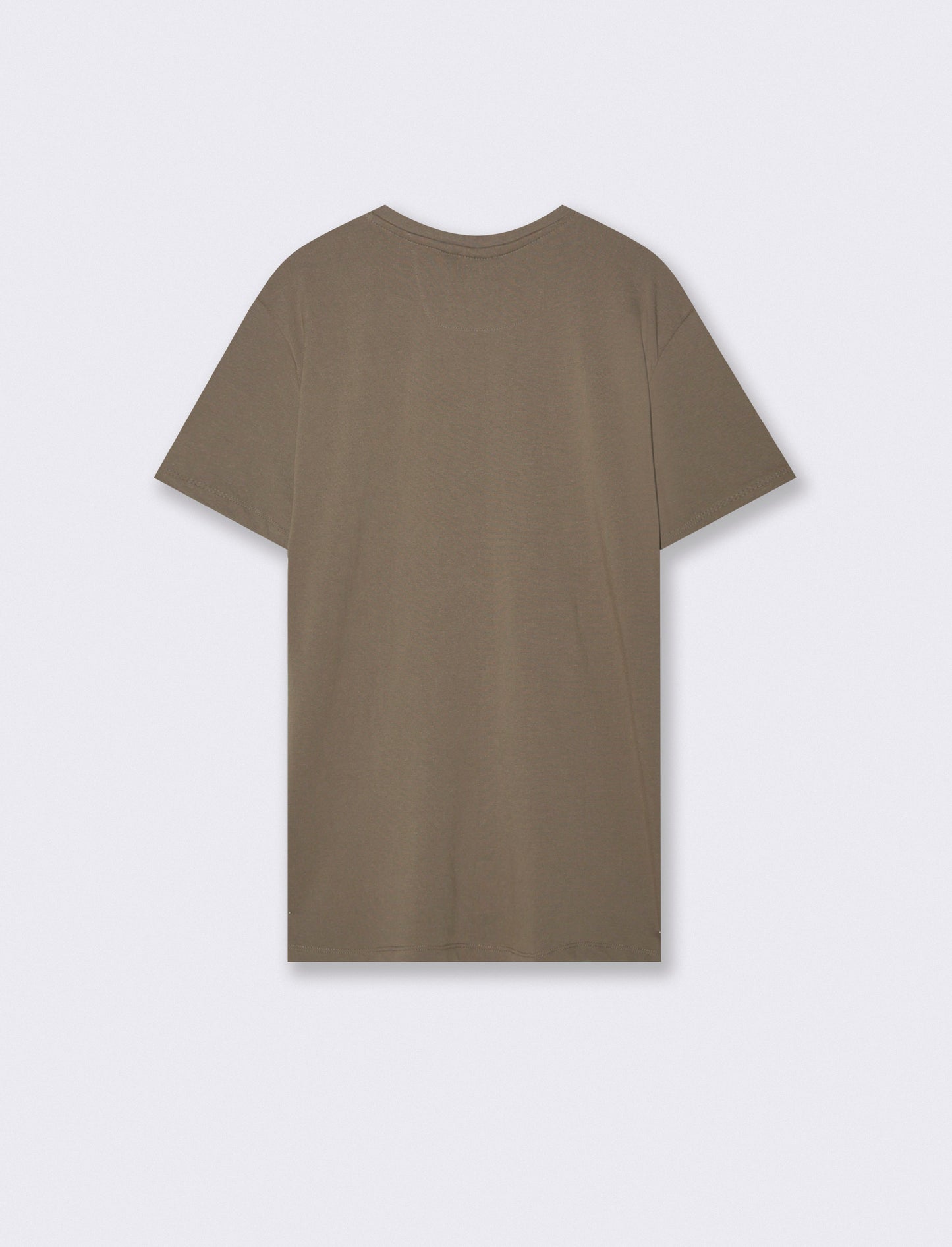 T-shirt girocollo in piquet premium - Grigio fango
