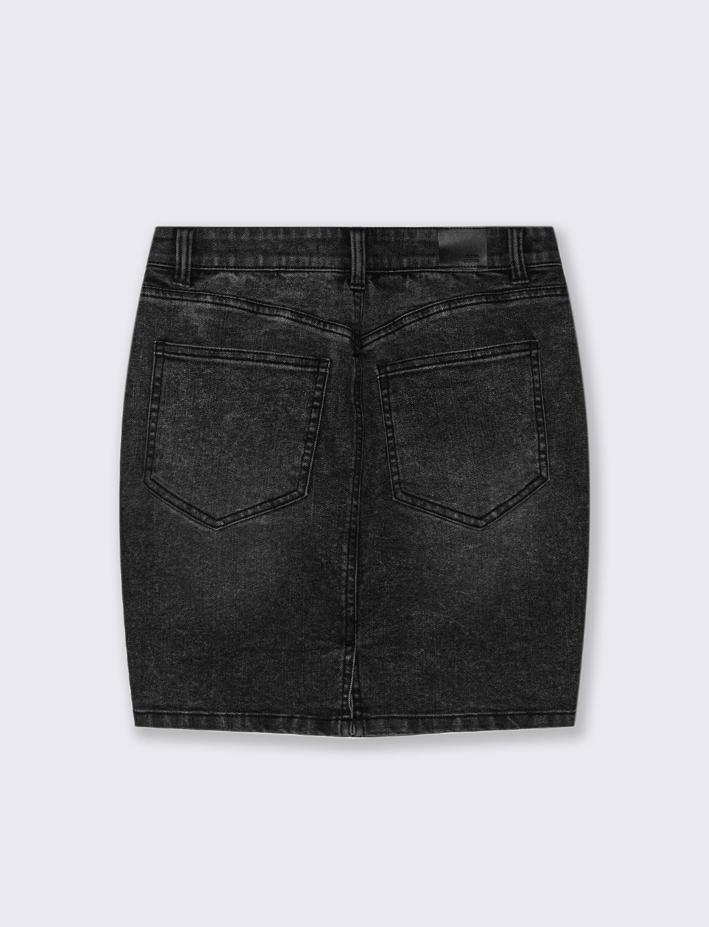 GONNA CORTA IN DENIM - Nero