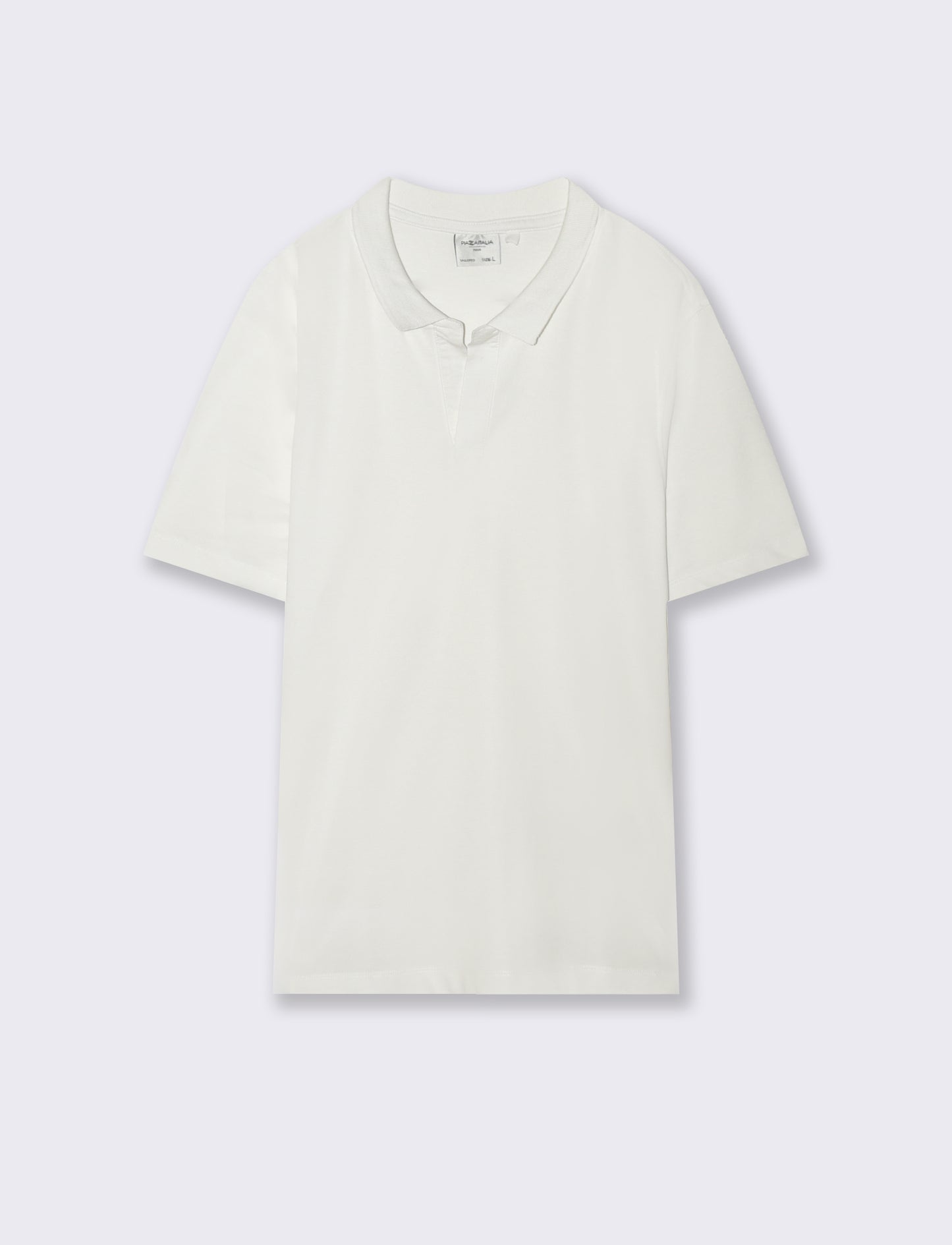 Premium elasticated piquet polo - White