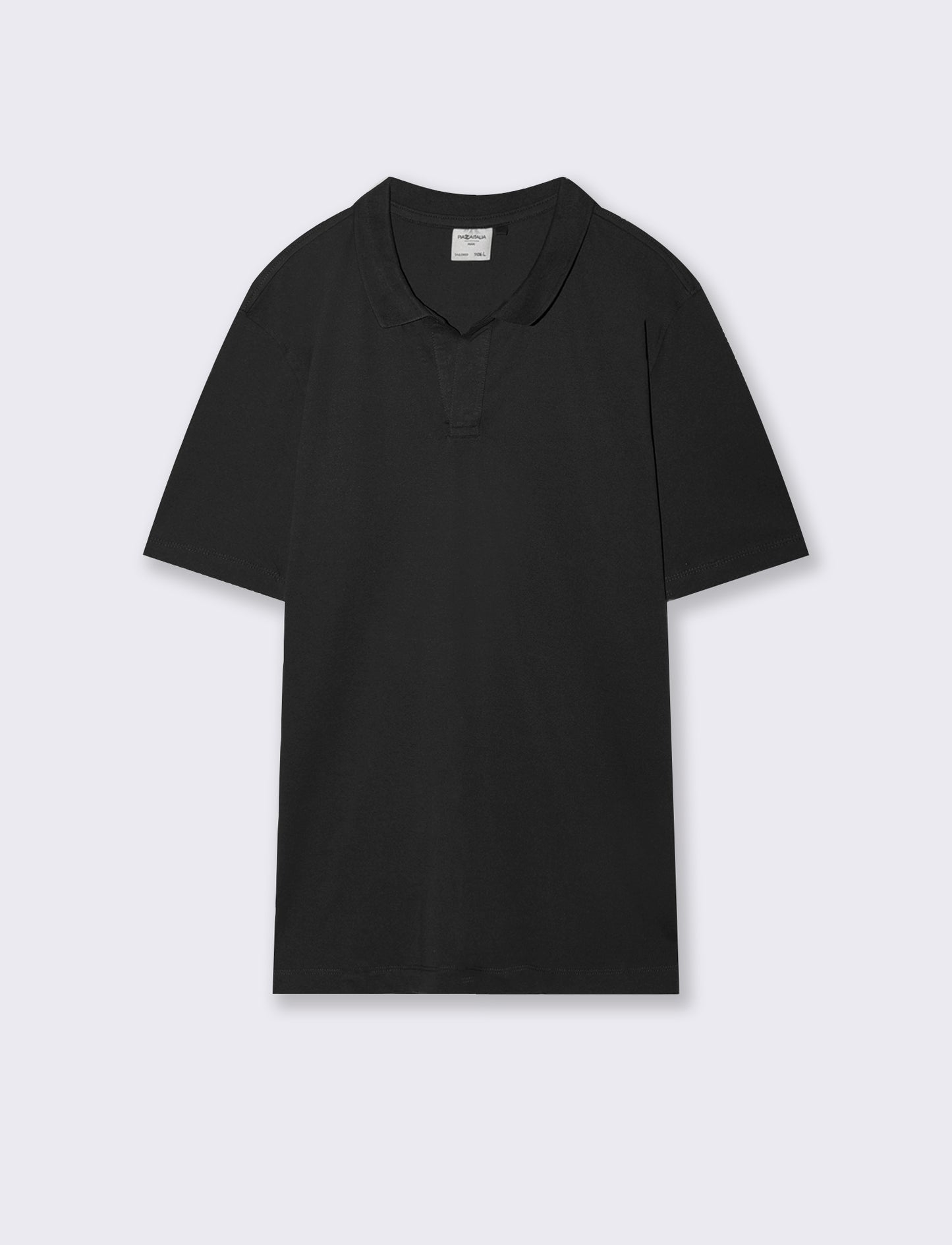 Polo in piquet elasticizzato premium - Nero