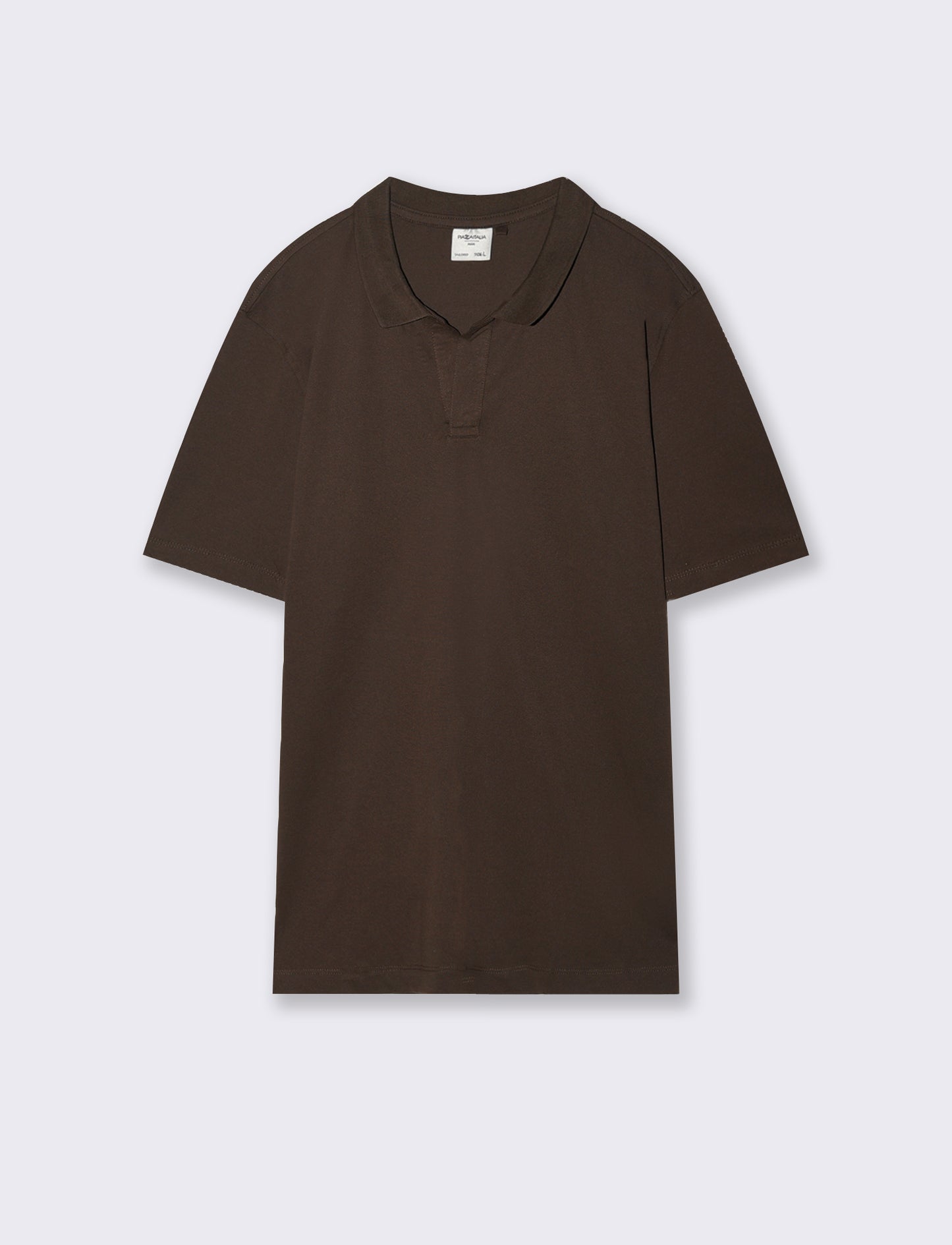 Polo in piquet elasticizzato premium - Moro