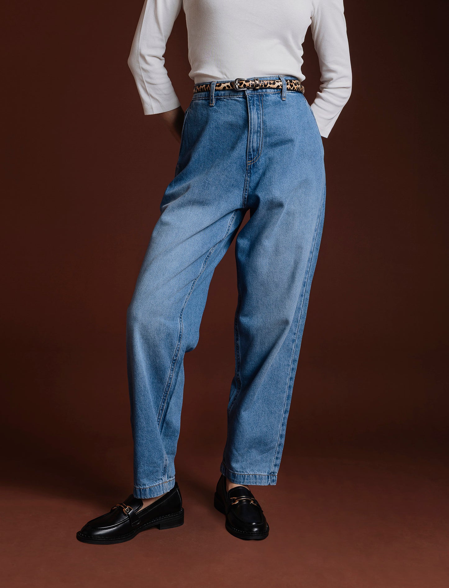 JEANS PAPERBAG - Denim
