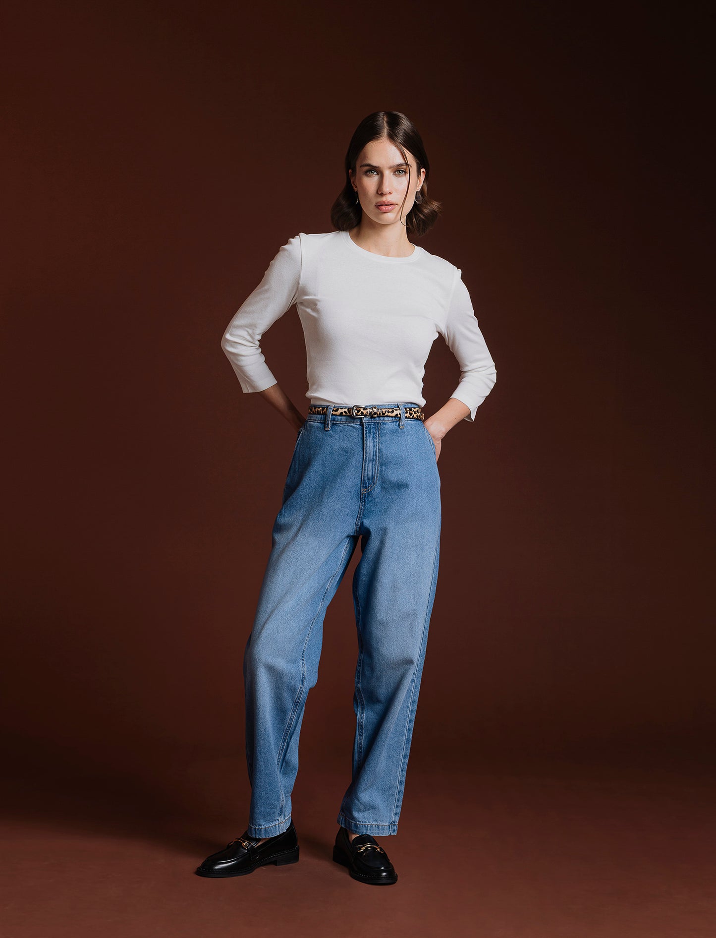 JEANS PAPERBAG - Denim