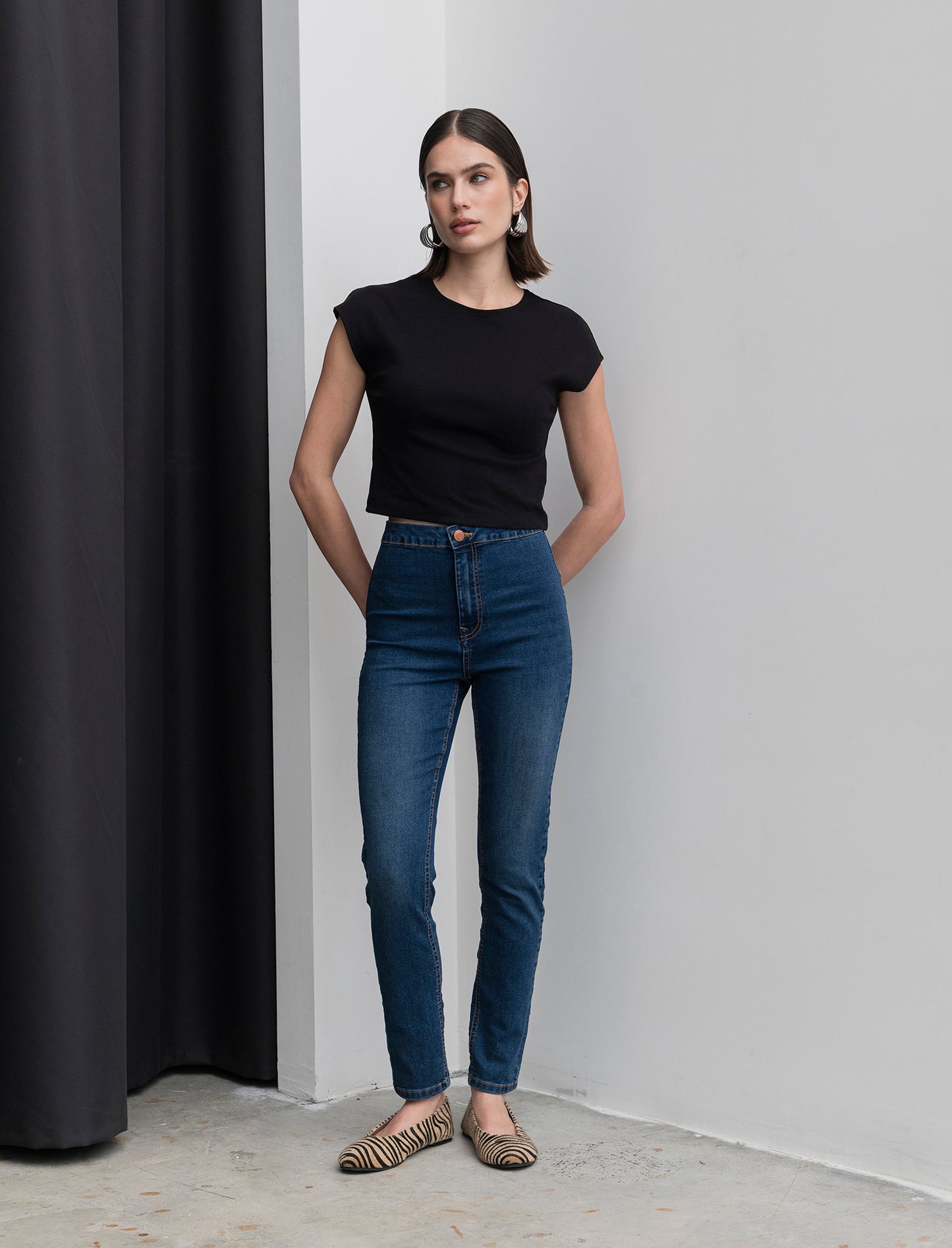 JEANS SKYNNY - DENIM SCURO