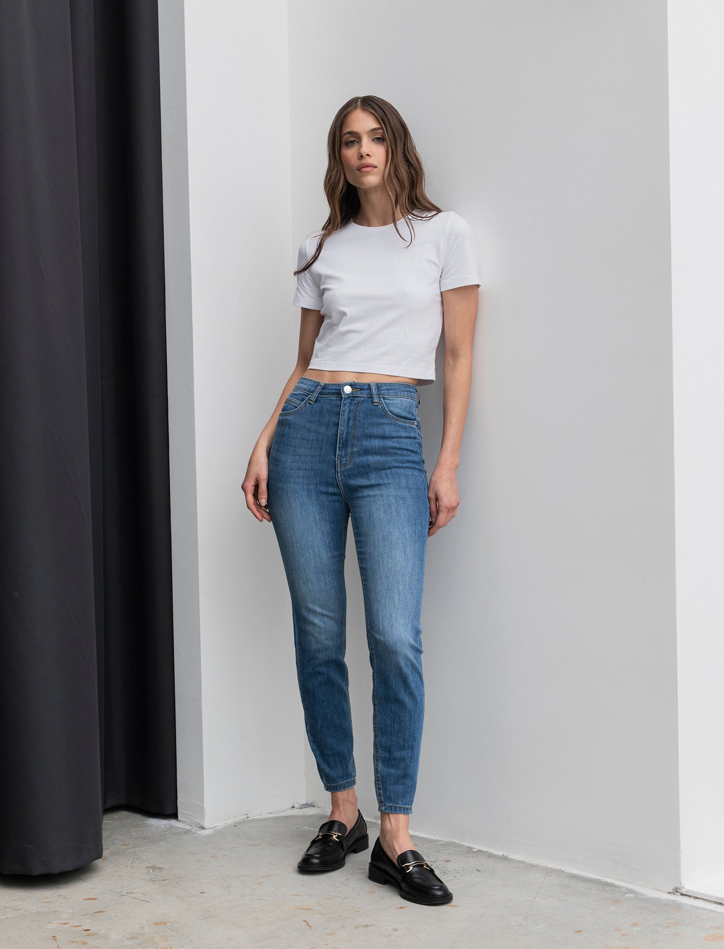 JEANS SKINNY SUPER HIGH WAIST - Denim