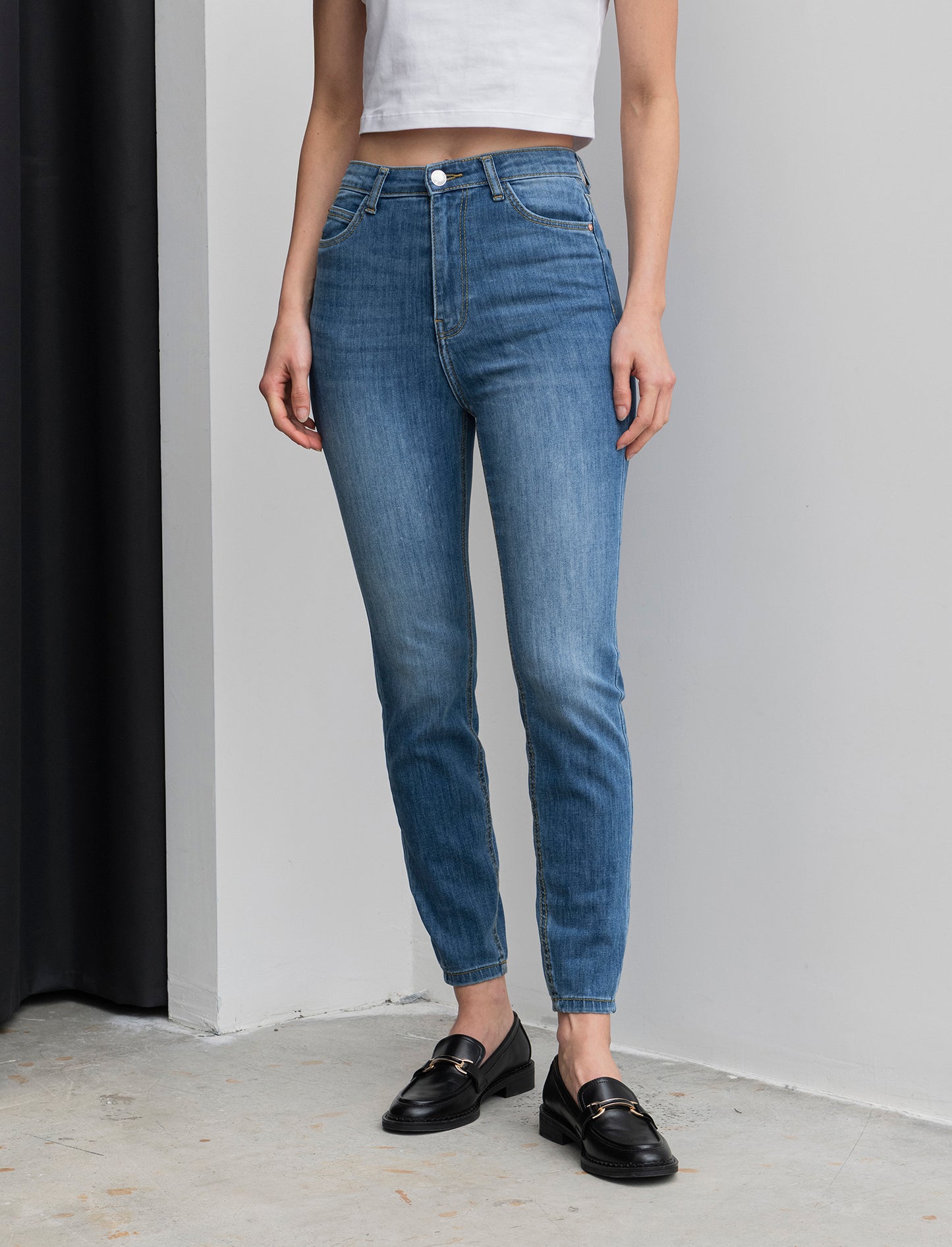 JEANS SKINNY SUPER HIGH WAIST - Denim