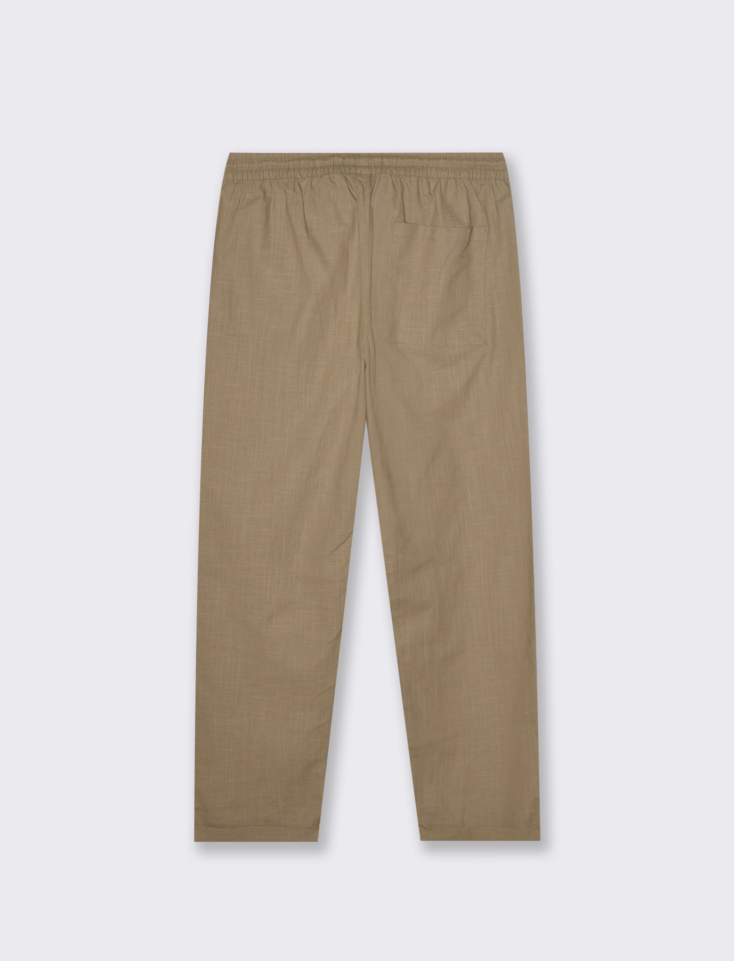 Pantaloni chino jogger cotone slub da uomo - Grigio tortora