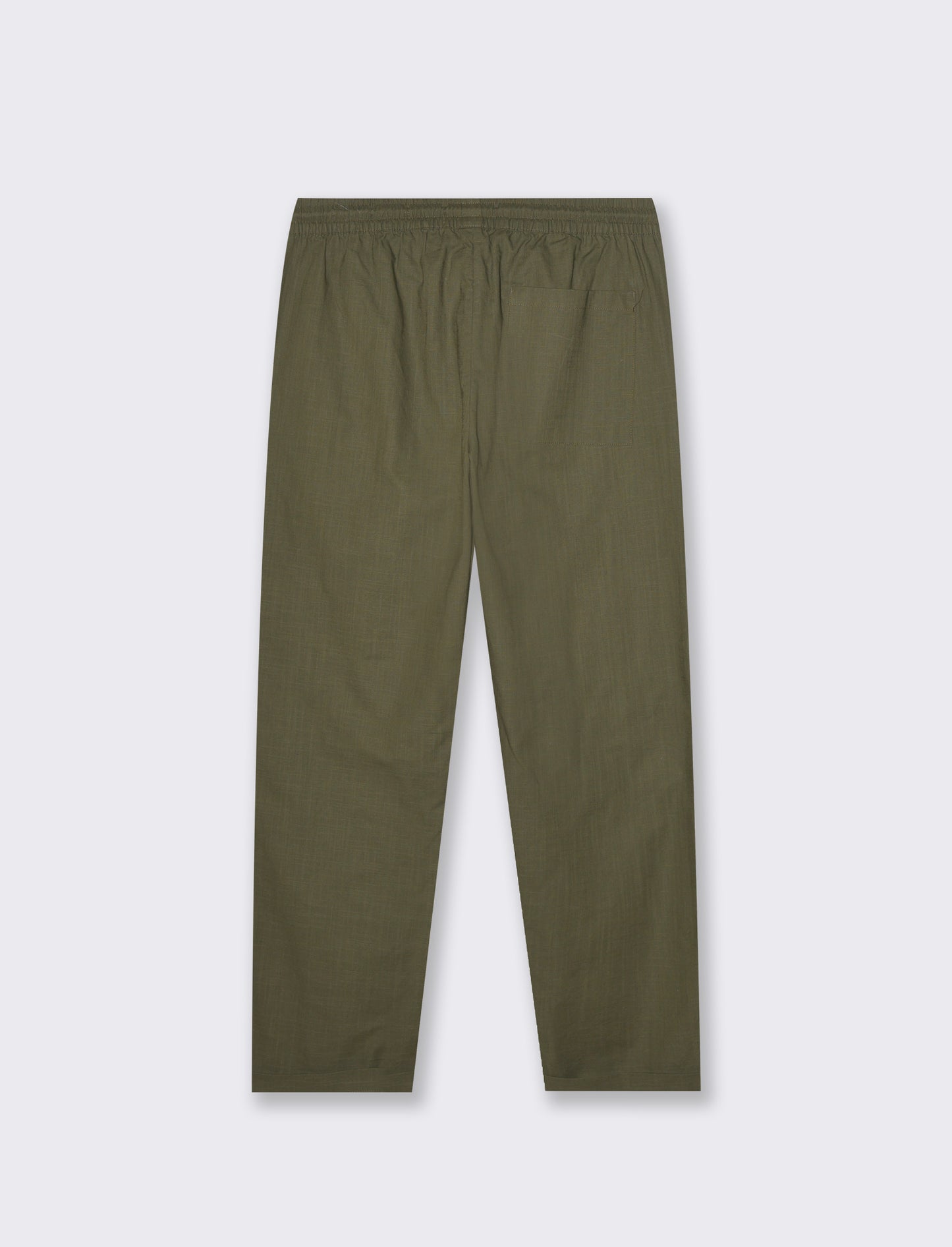 Pantaloni chino jogger cotone slub da uomo - Verde kaki